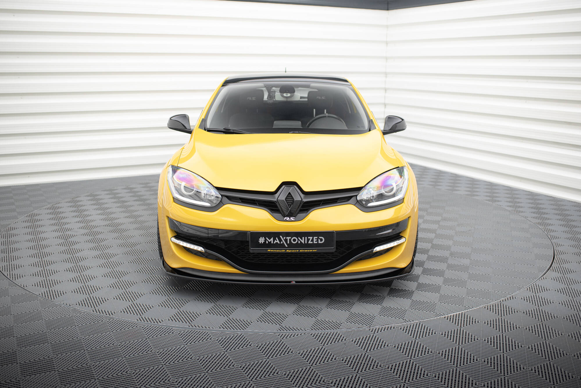 Street+ Spoilerlippe Front Ansatz passend für Renault Megane 3 RS V.2 schwarz Hochglanz