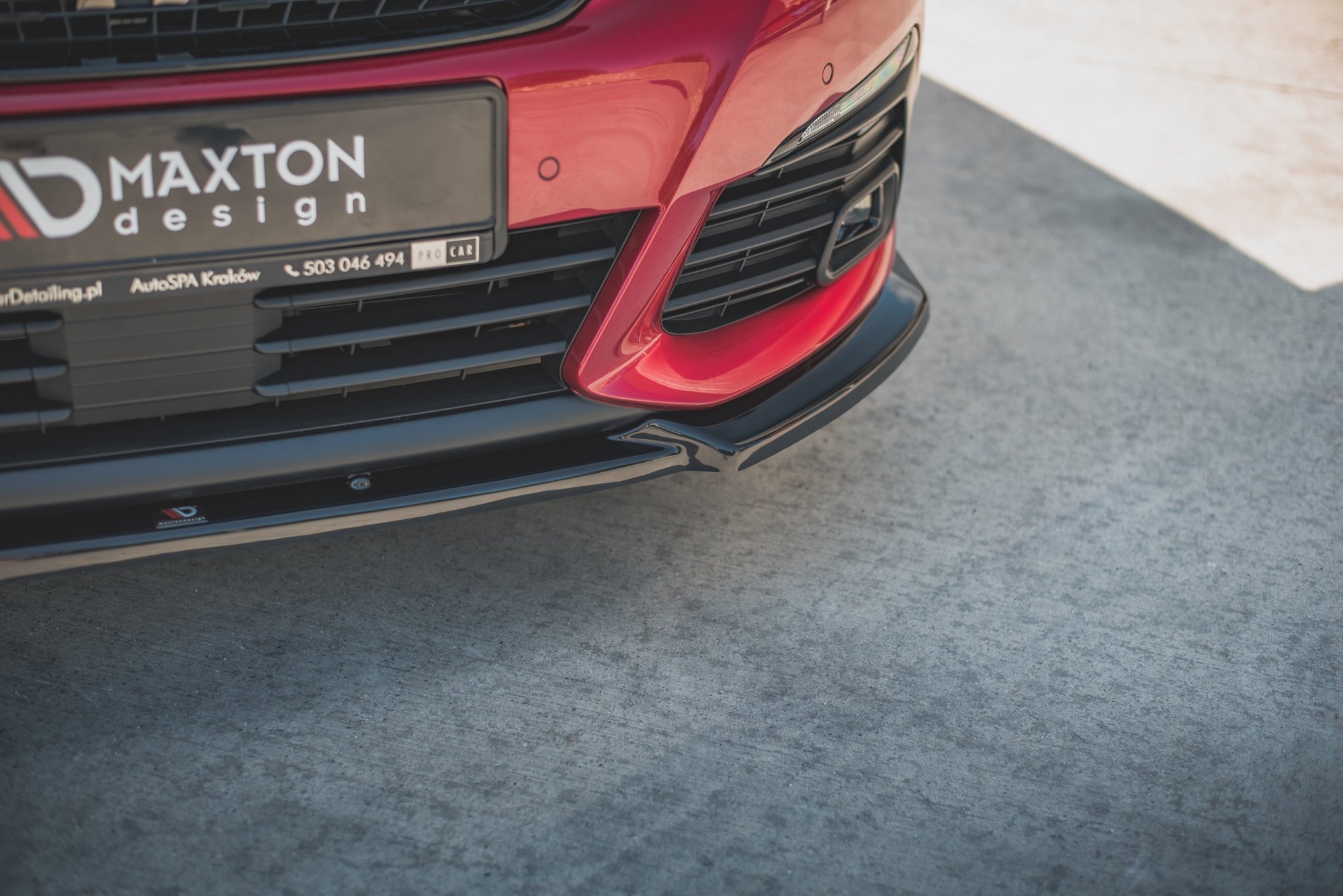 Street+ Spoilerlippe Front Ansatz V.1 passend für Peugeot 308 GT Mk2 FL schwarz Hochglanz