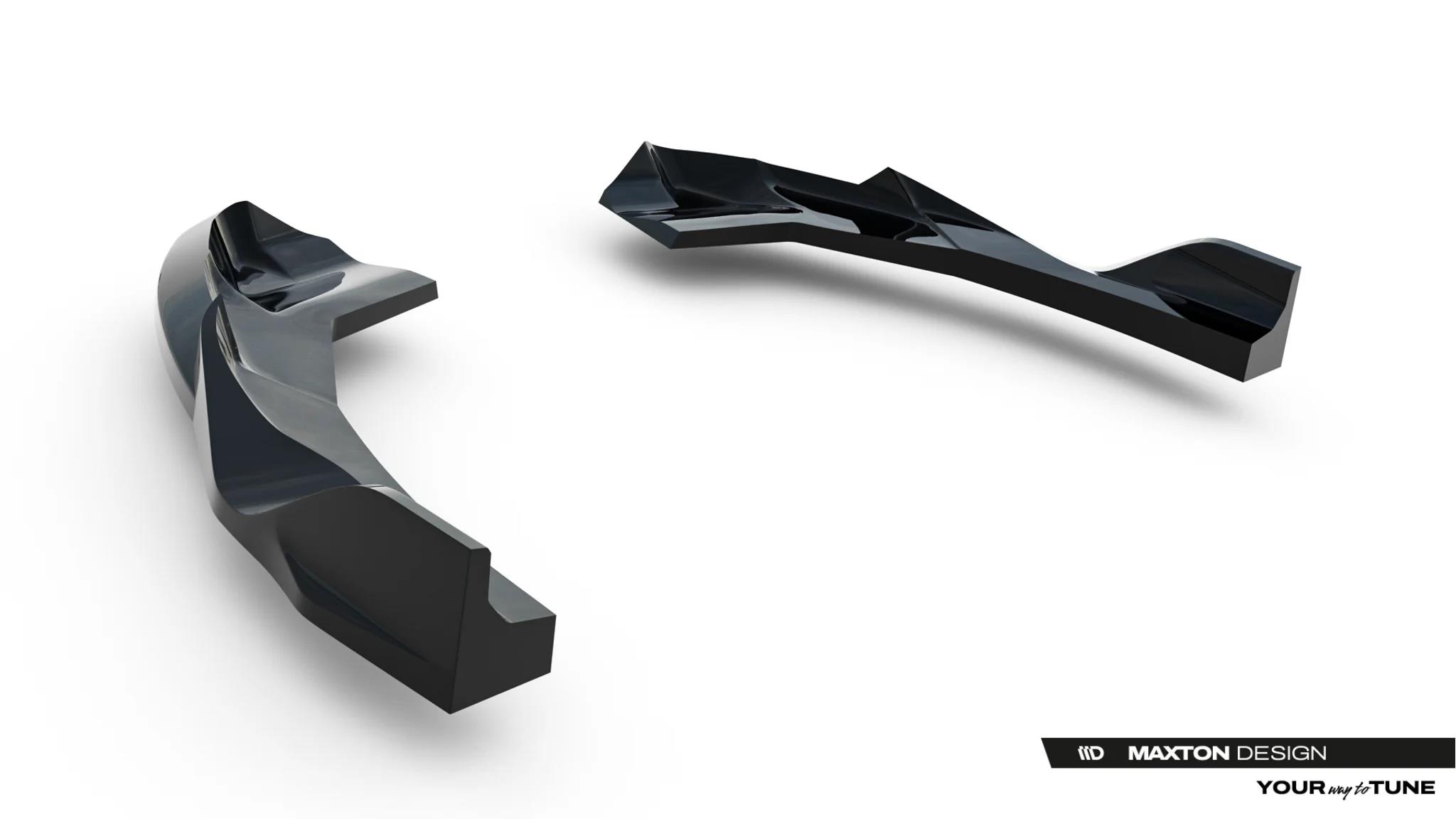 Diffusor Flaps V.2 passend für Audi RS3 Limousine 8Y Facelift schwarz Hochglanz