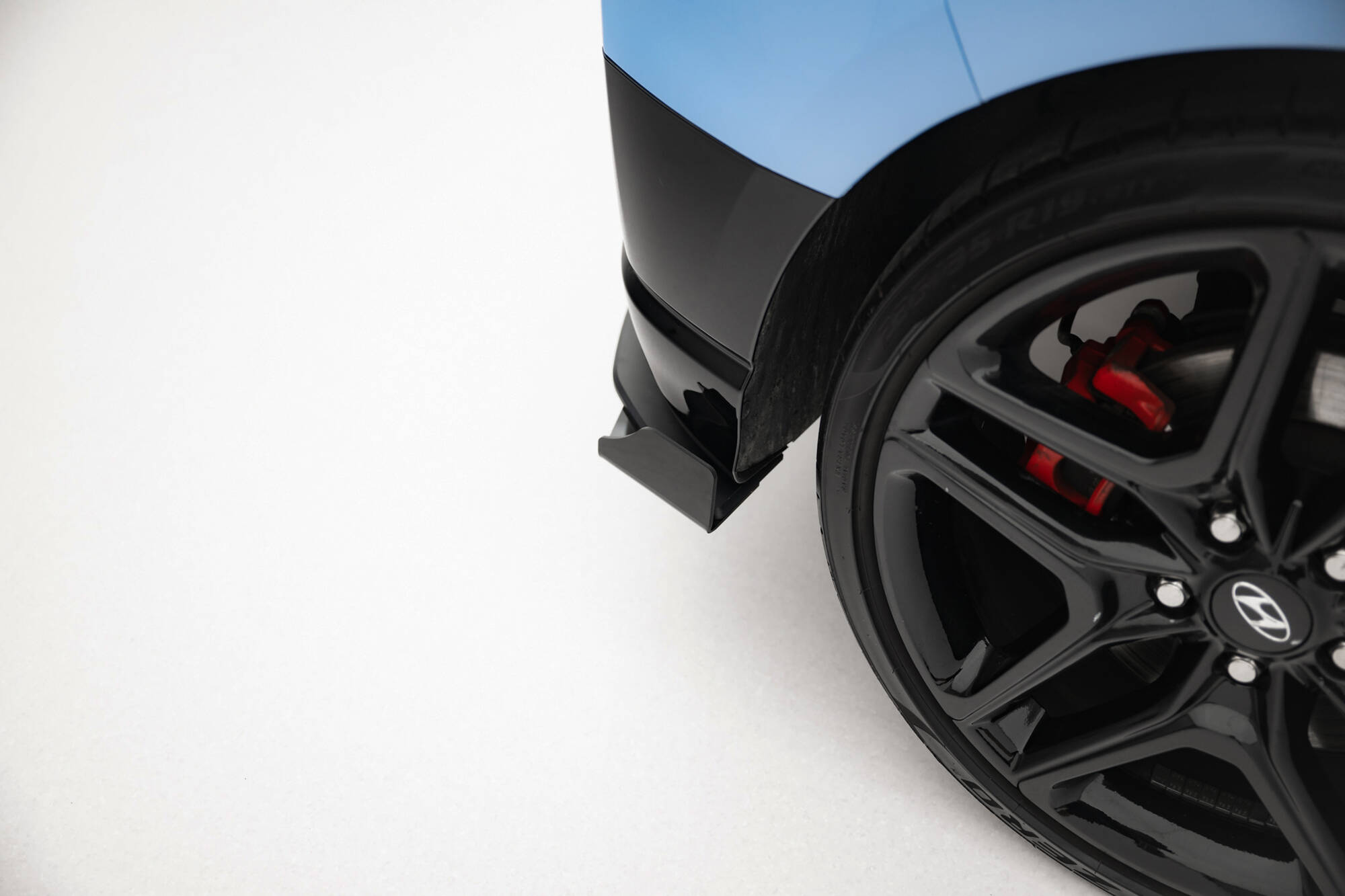 Hintere Seiten Flaps passend für Hyundai Veloster N Mk2 schwarz Hochglanz