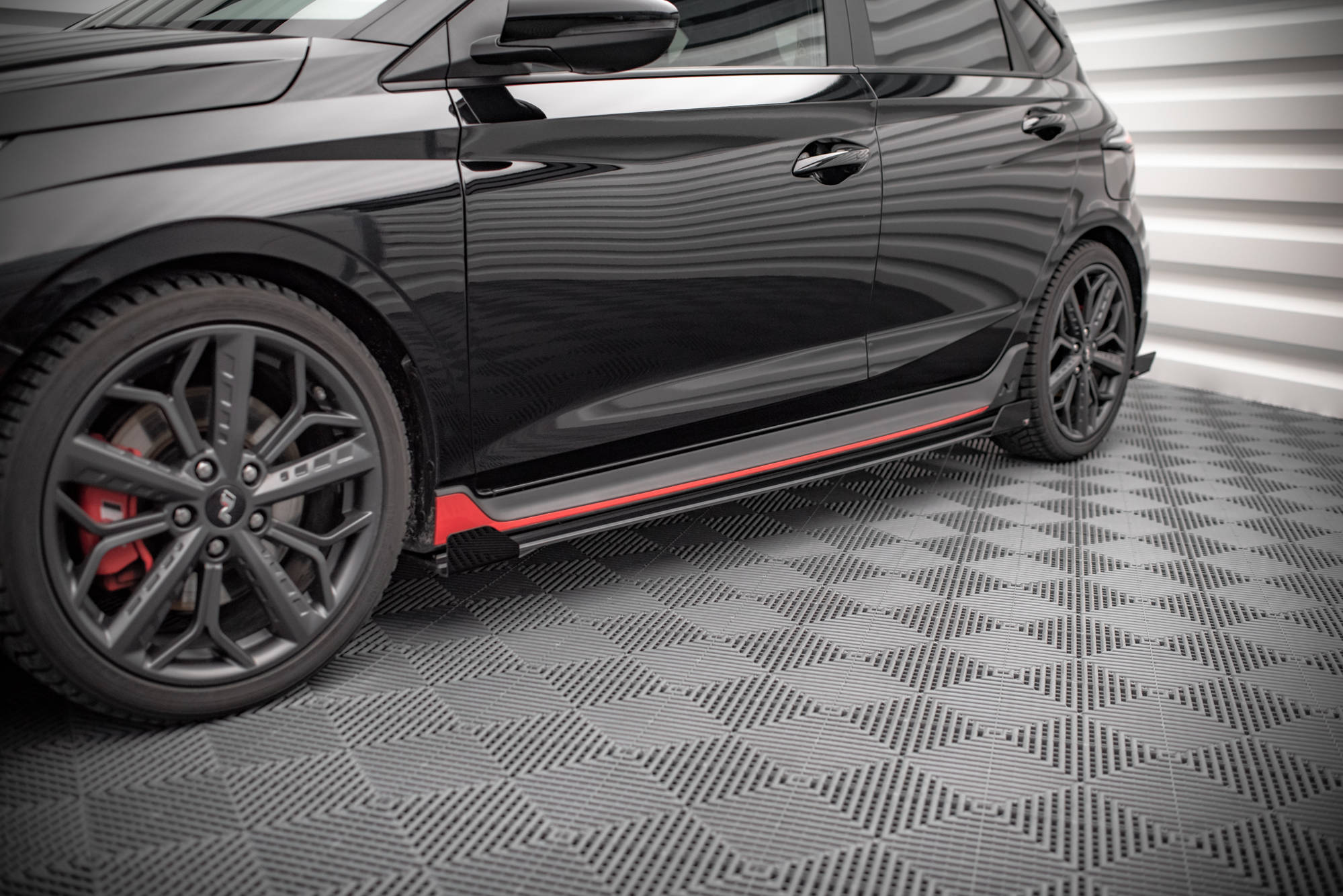 Seitenschweller Flaps passend für Hyundai I20 N Mk3 schwarz Hochglanz