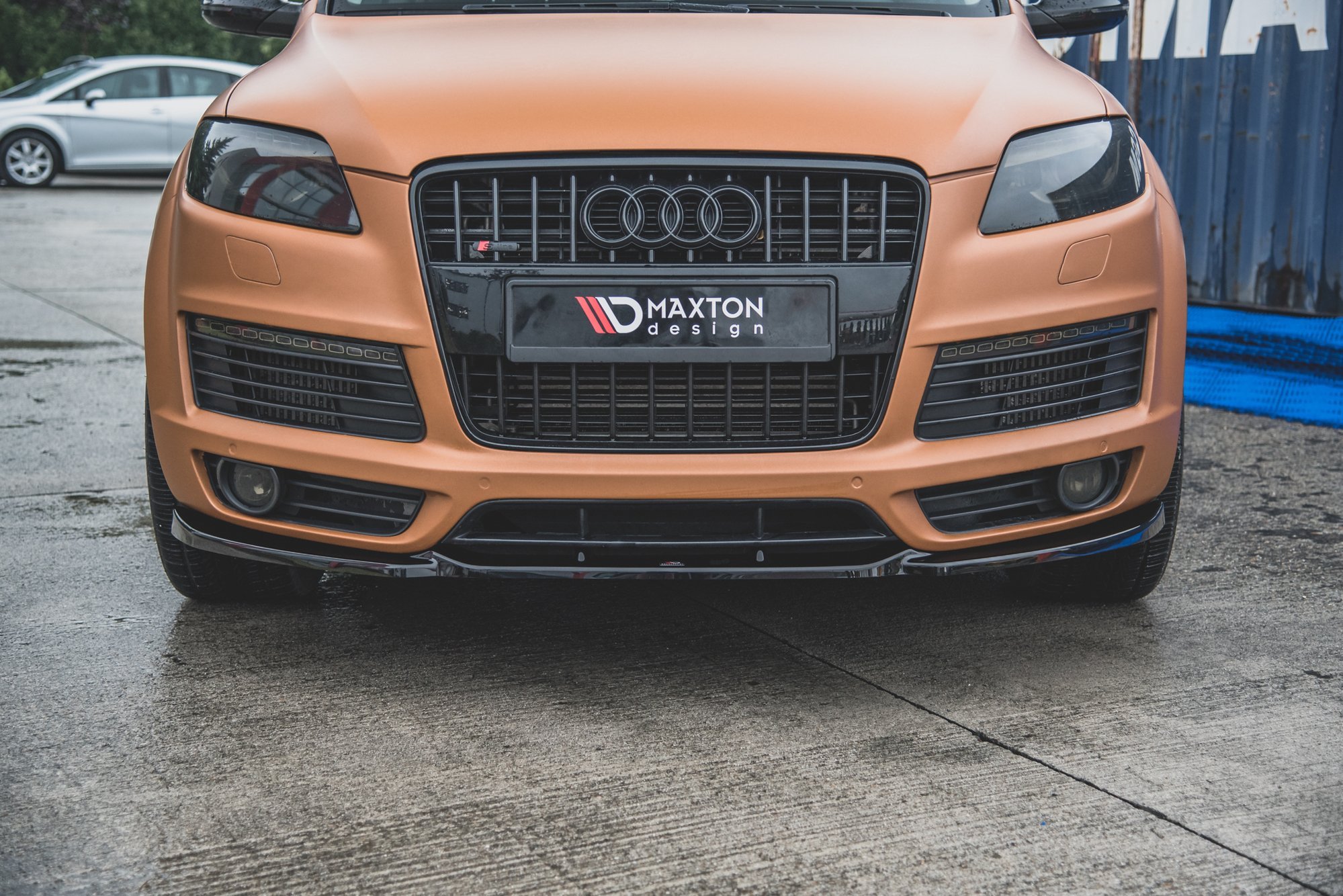 Street+ Spoilerlippe Front Ansatz passend für Audi Q7 S-Line Mk.1 schwarz Hochglanz