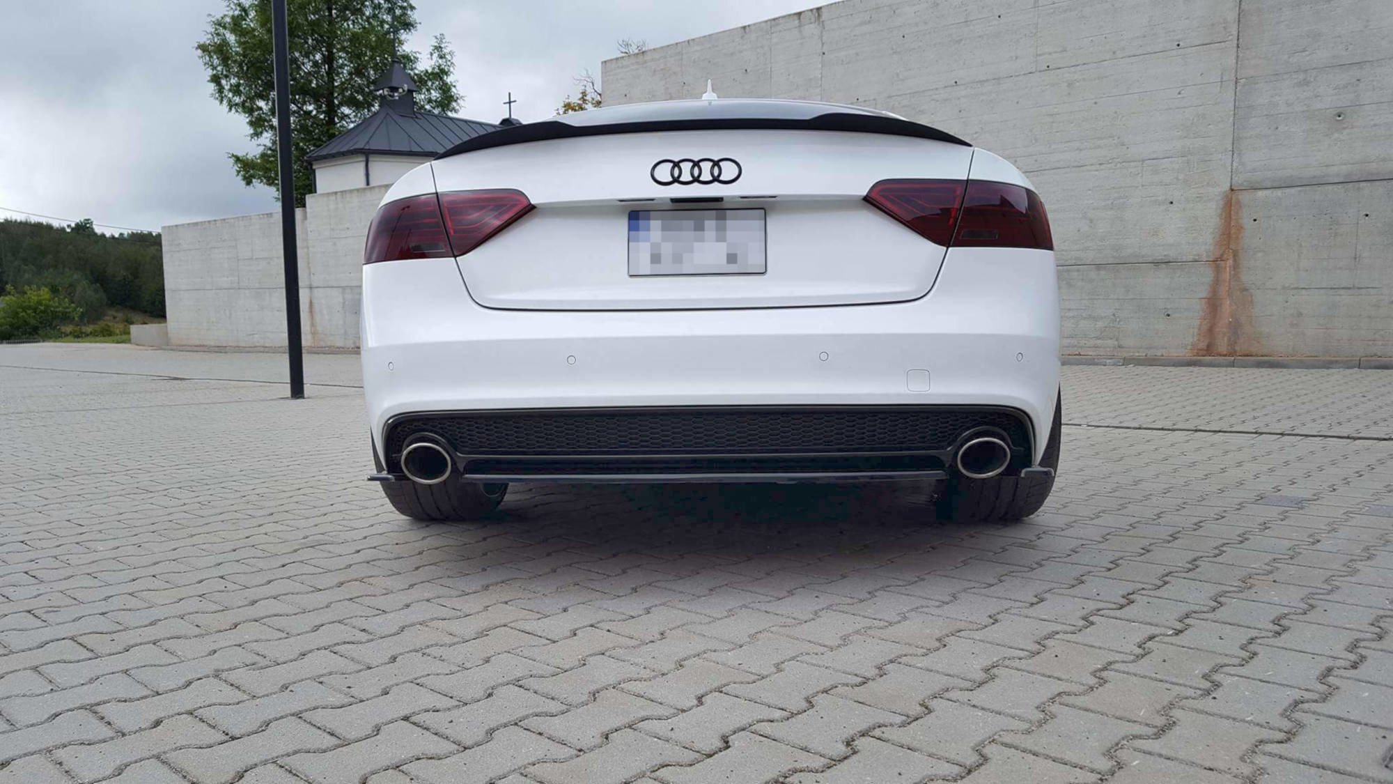 Heckansatz Audi A5 S-Line 8T Facelift schwarz Hochglanz