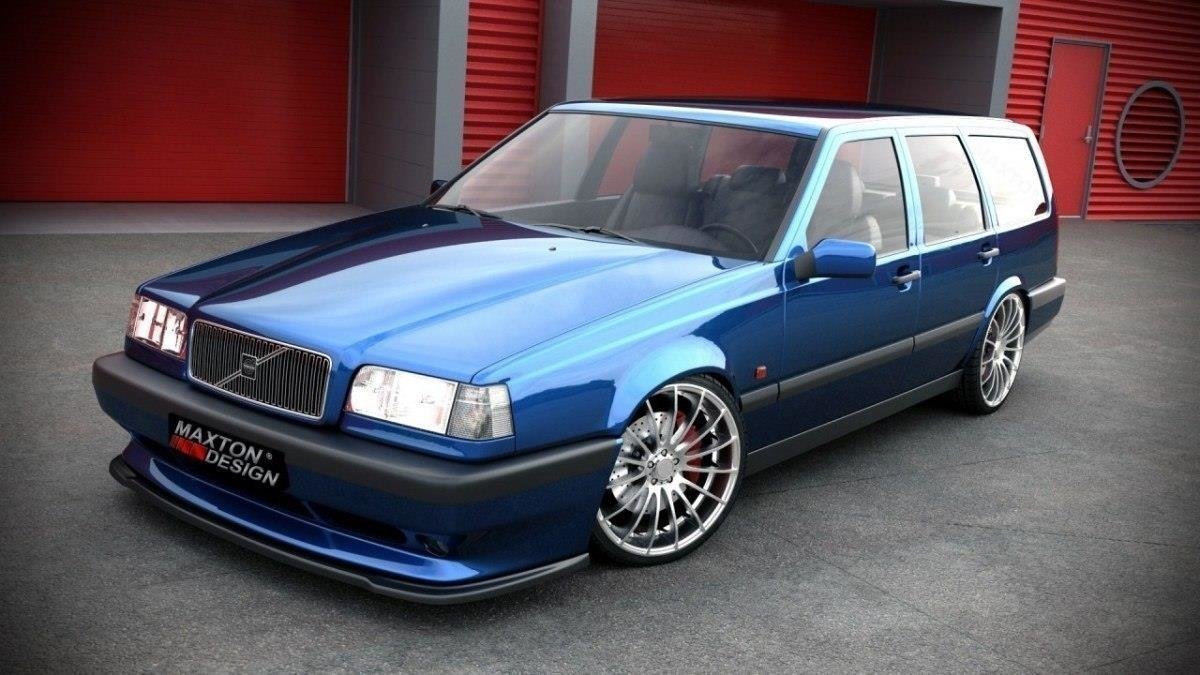 Street+ Spoilerlippe Front Ansatz passend für Volvo 850 R schwarz Hochglanz