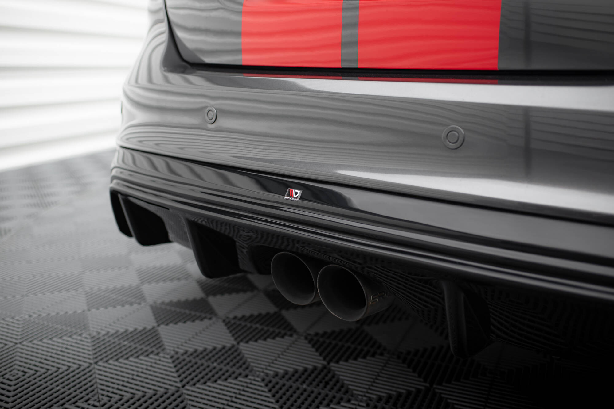Street+ Heck Ansatz Diffusor passend für Ford Focus ST Mk3 FL RS-Look schwarz Hochglanz