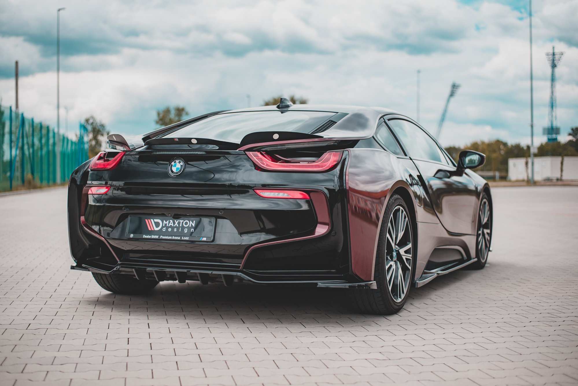 Mittlerer Diffusor Heck Ansatz DTM Look für BMW i8 Carbon Look