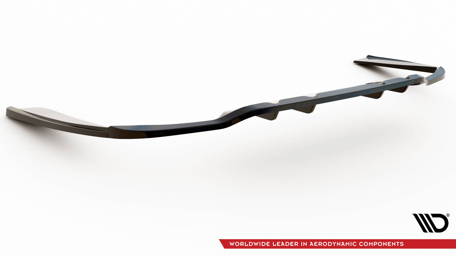 Street+ Mittlerer Diffusor RACE Heck Ansatz passend für Mercedes C Coupe AMG-Line C205 FL schwarz Hochglanz