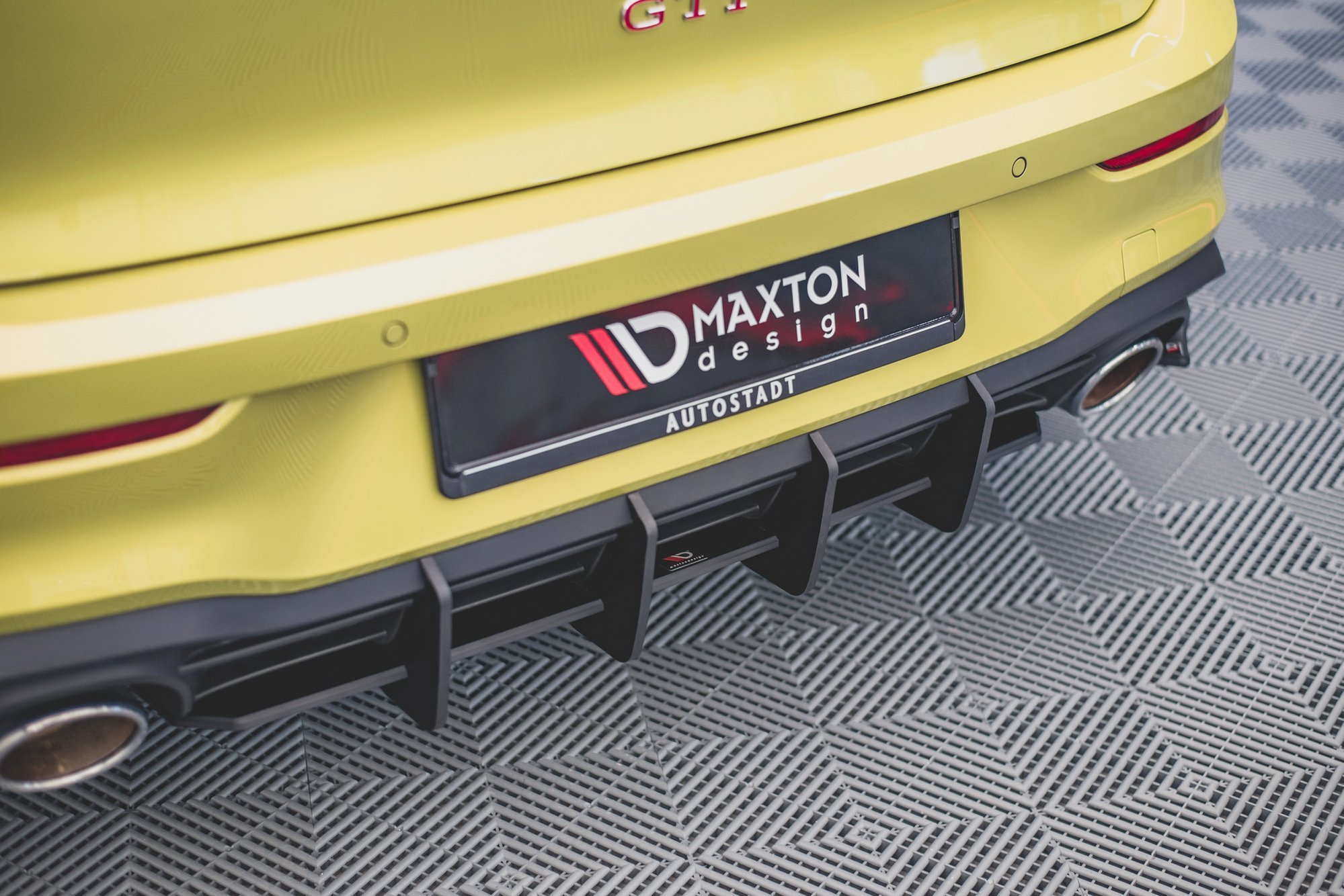 Street Pro Heckschürze Heck Ansatz Diffusor V.2 passend für VW Golf GTI Clubsport Mk8