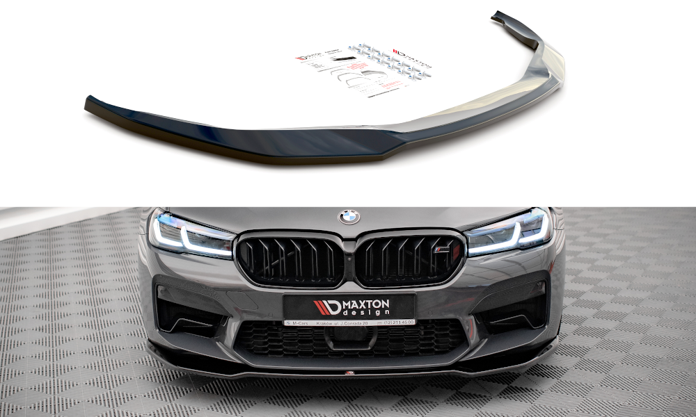 Street+ Spoilerlippe Front Ansatz V.2 passend für BMW M5 F90 FL schwarz Hochglanz