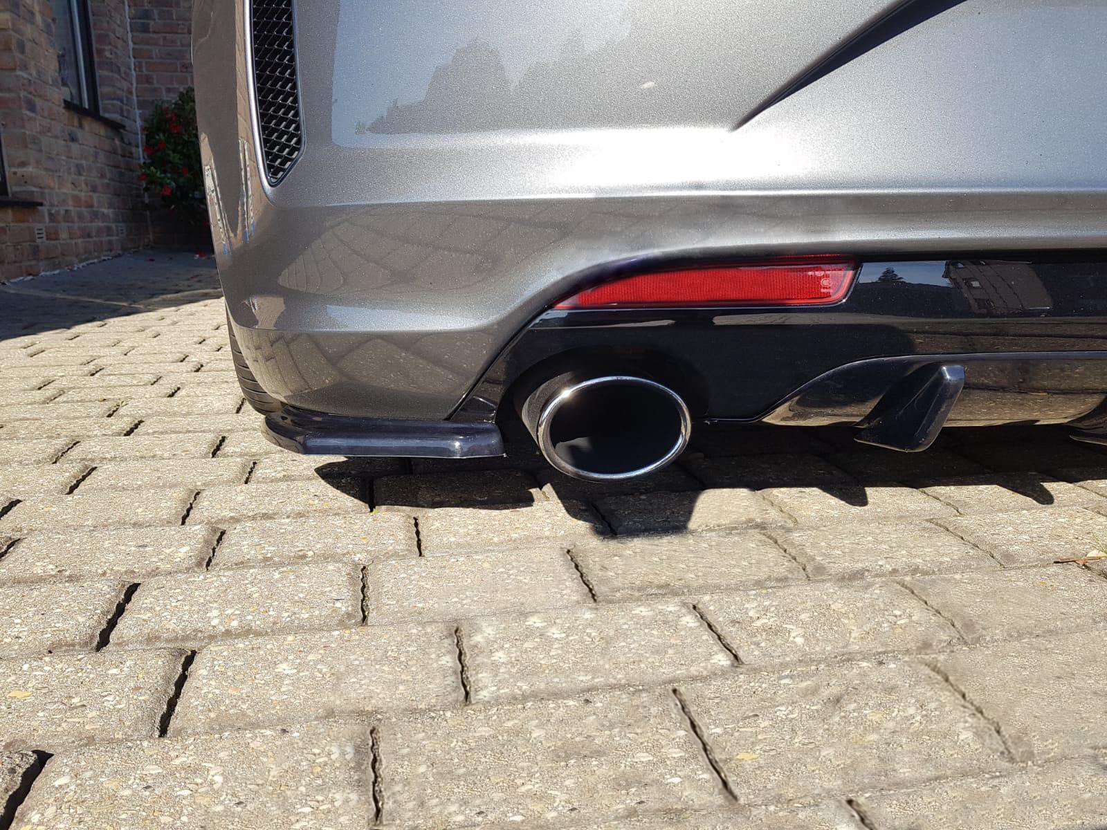 Heck Ansatz Flaps Diffusor für VW Scirocco R Mk3 Facelift schwarz Hochglanz
