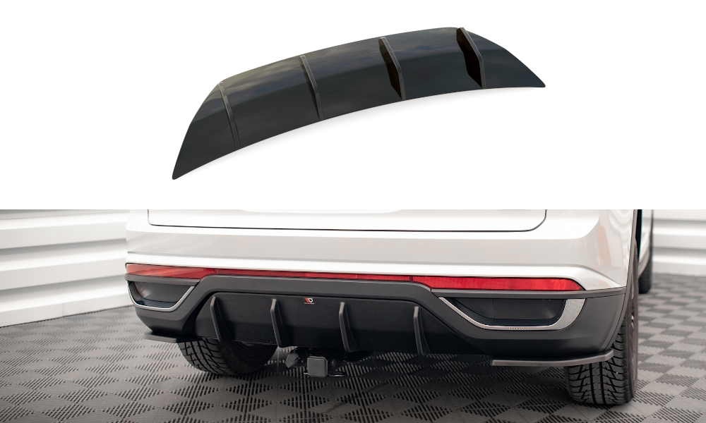 Street+ Heck Ansatz Diffusor passend für VW Atlas Cross Sport schwarz Hochglanz