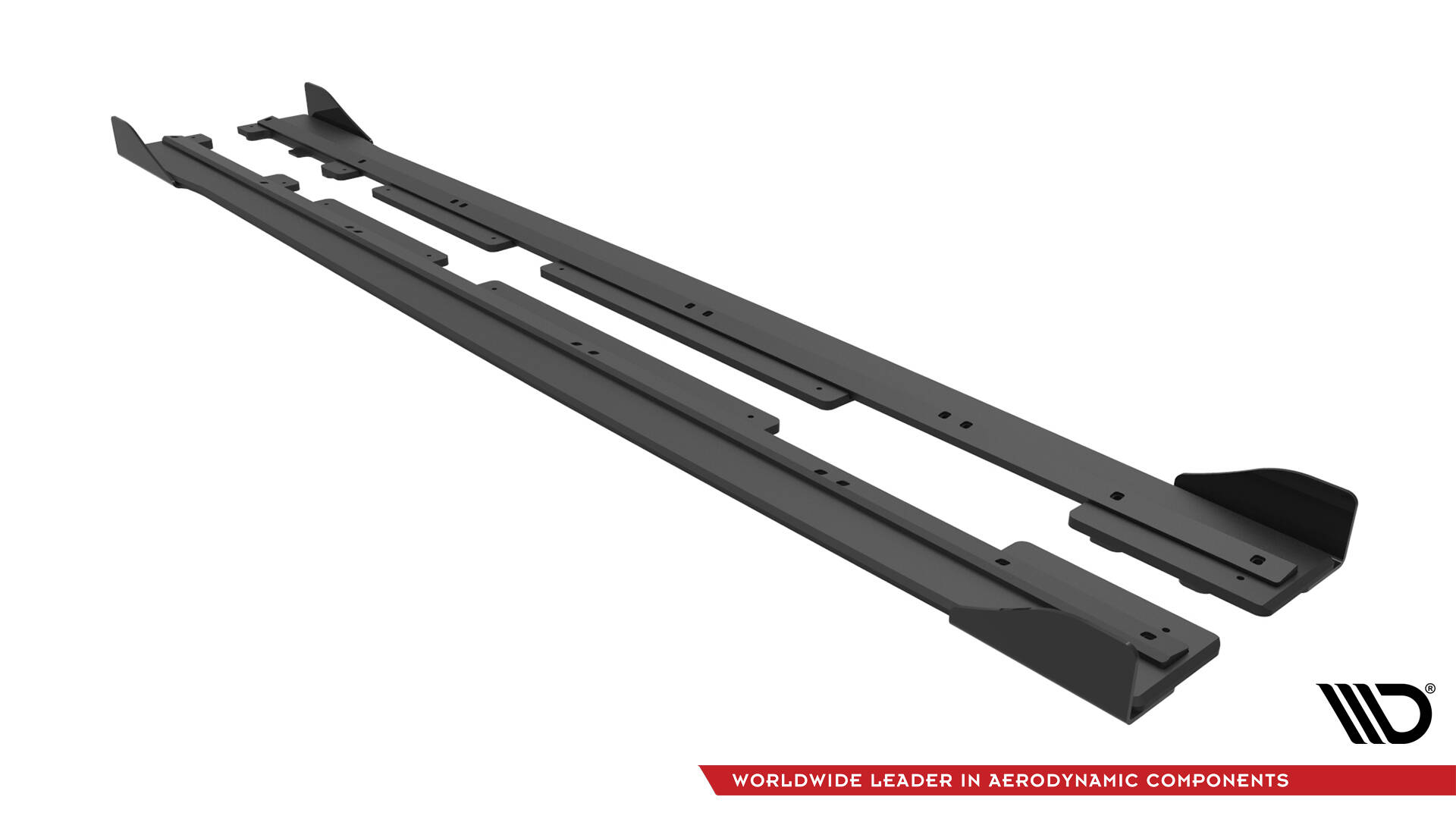 Street Pro Seitenschweller Ansatz für + Flaps Ford Fiesta ST / ST-Line Mk8 schwarz Hochglanz