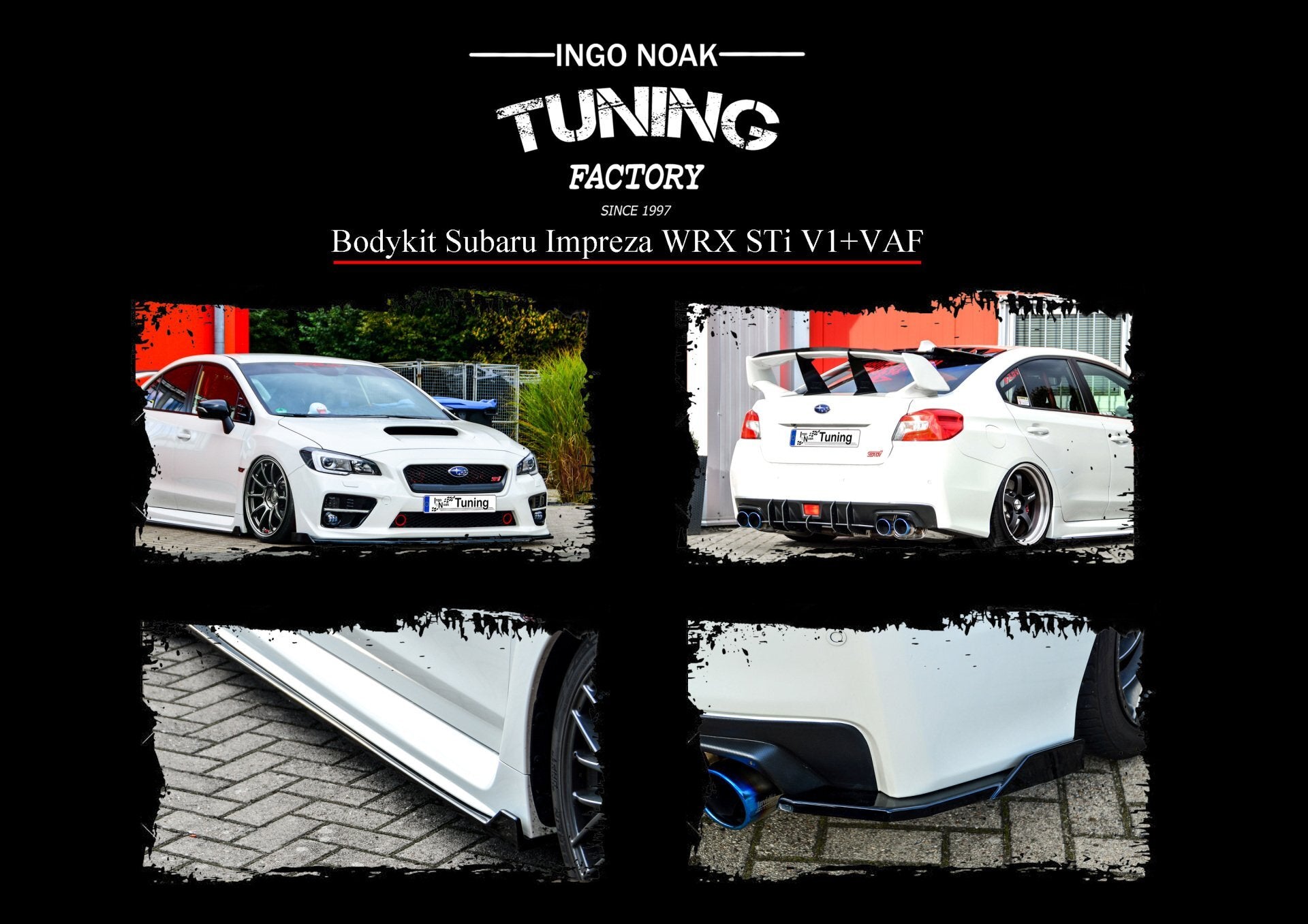 Bodykit für Subaru Impreza WRX STi V1+VAF (Schwarz Matt)