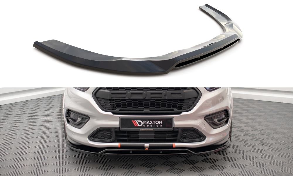 Street+ Spoilerlippe Front Ansatz passend für Ford Transit Custom ST-Line Mk1 FL schwarz Hochglanz
