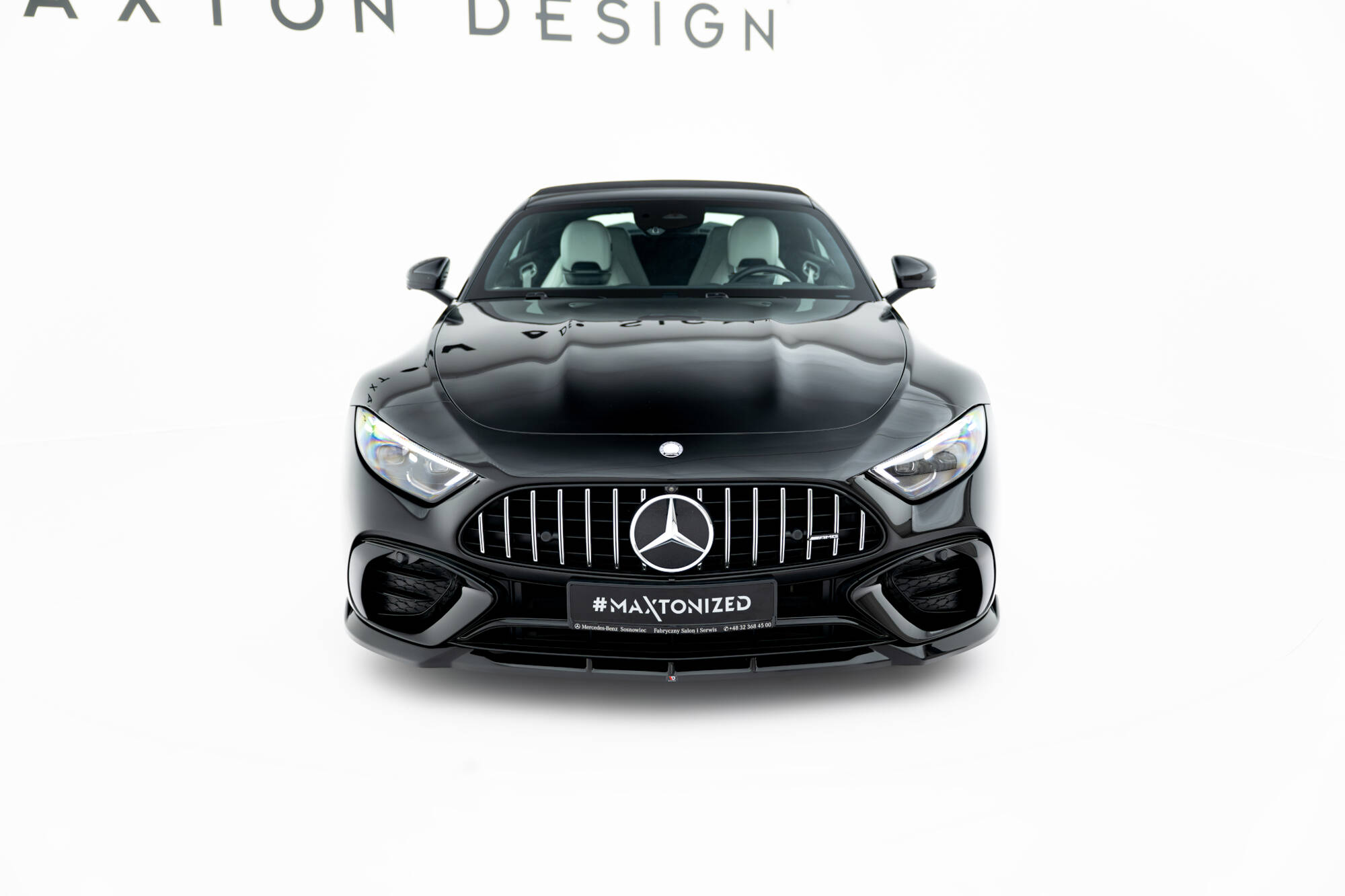 Street+ Spoilerlippe Front Ansatz passend für Mercedes-AMG SL 63 R232 schwarz Hochglanz