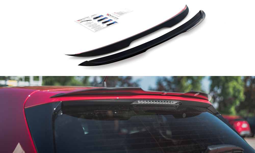Heck Spoiler Aufsatz Abrisskante passend für Peugeot 308 GT Mk2 FL schwarz Hochglanz