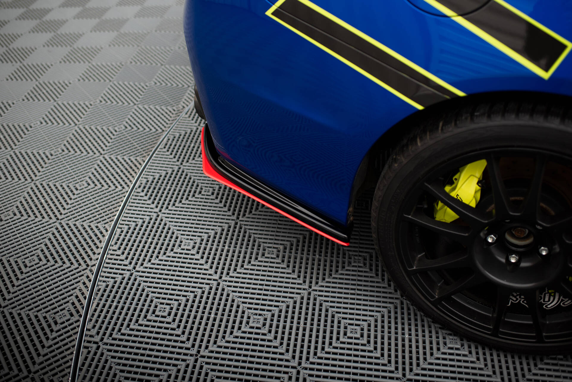 Heck Ansatz Flaps Diffusor V.2 für SUBARU WRX STI schwarz Hochglanz