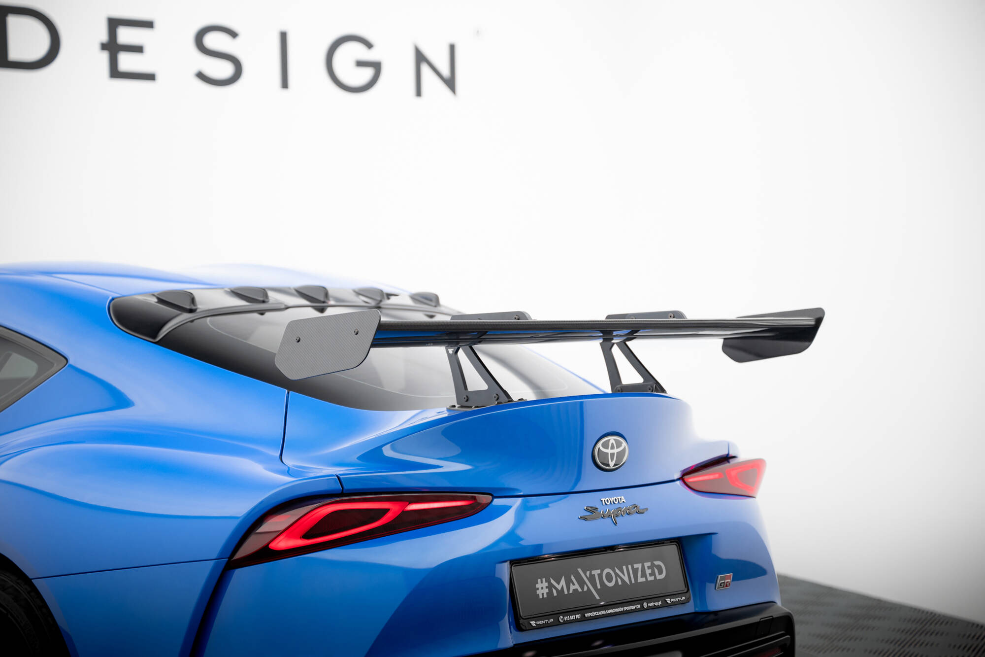 Carbon Heck Spoiler Heckflügel mit Schwan Halterung passend für Toyota Supra Mk5