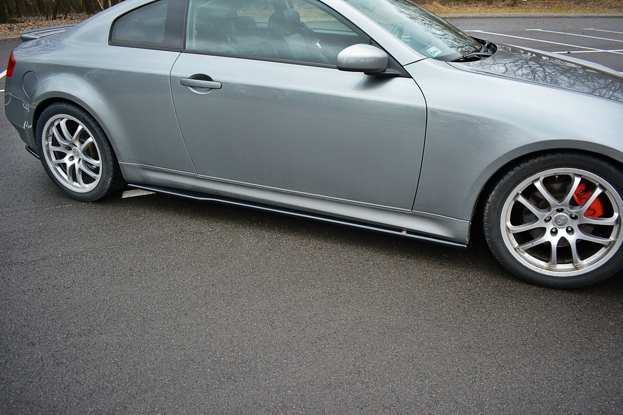 Seitenschweller Ansatz Paar passend für INFINITI G35 Coupe schwarz matt