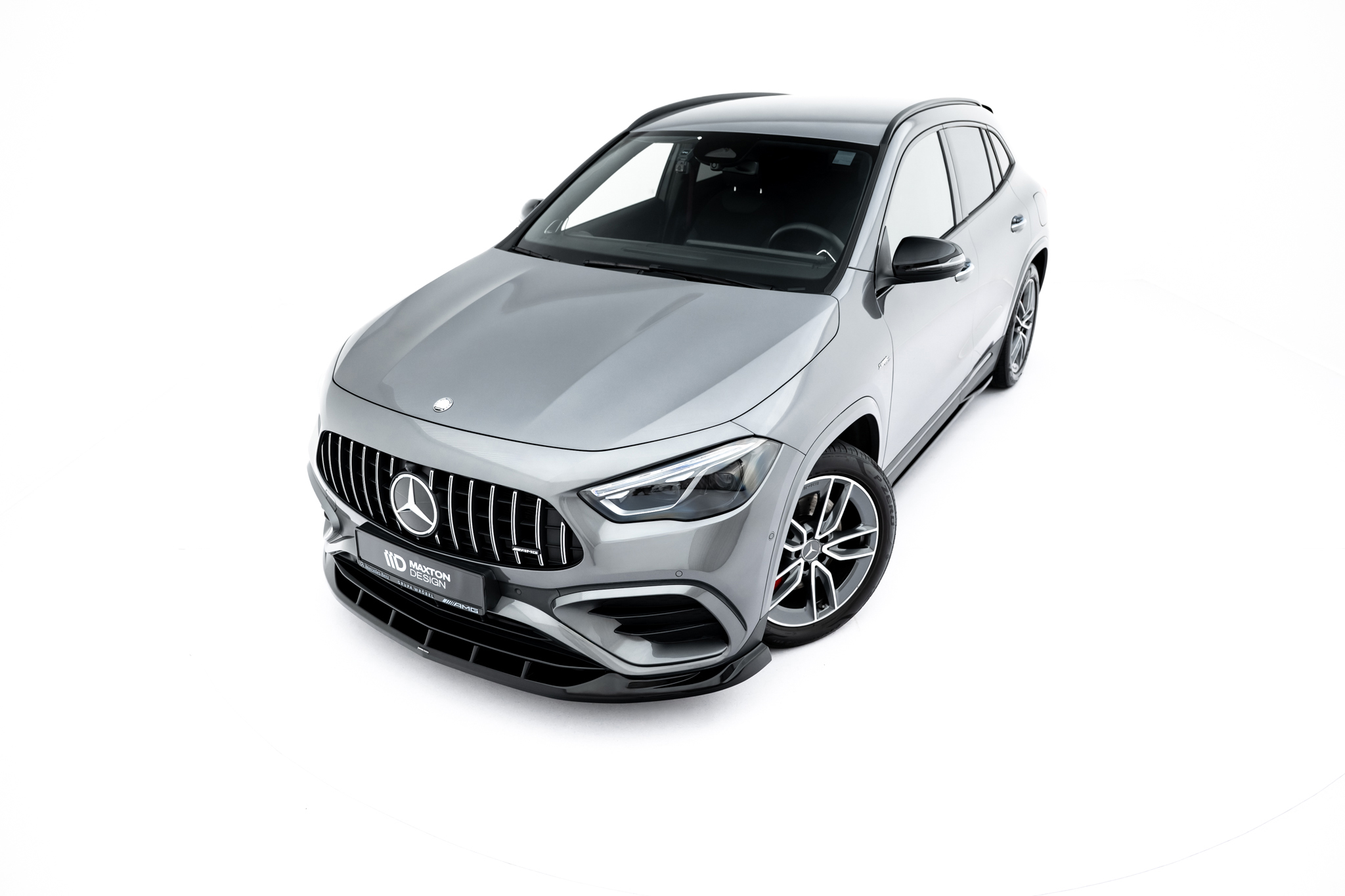 Street+ Spoilerlippe Front Ansatz V.2 passend für Mercedes-AMG GLA 35 H247 FL schwarz Hochglanz