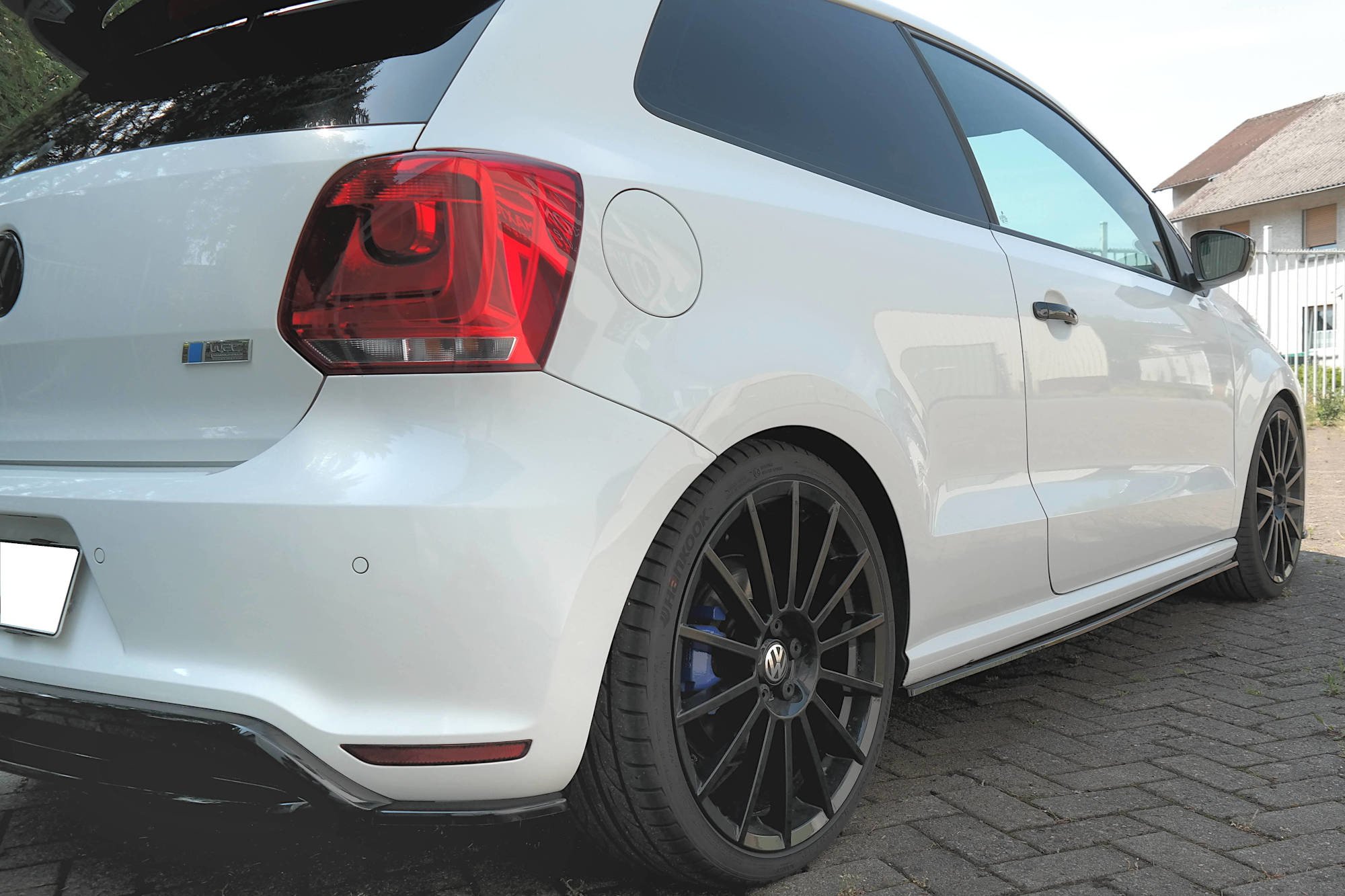 Street+ Seitenschweller Leisten passend für VW POLO MK5 R WRC schwarz matt