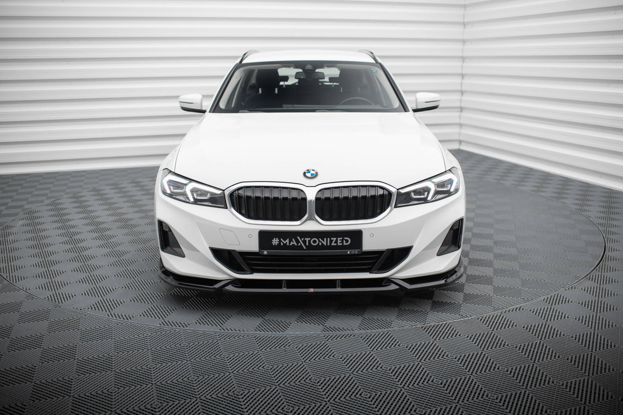 Street+ Spoilerlippe Front Ansatz passend für BMW 3er Limousine / Touring G20 / G21 FL schwarz Hochglanz