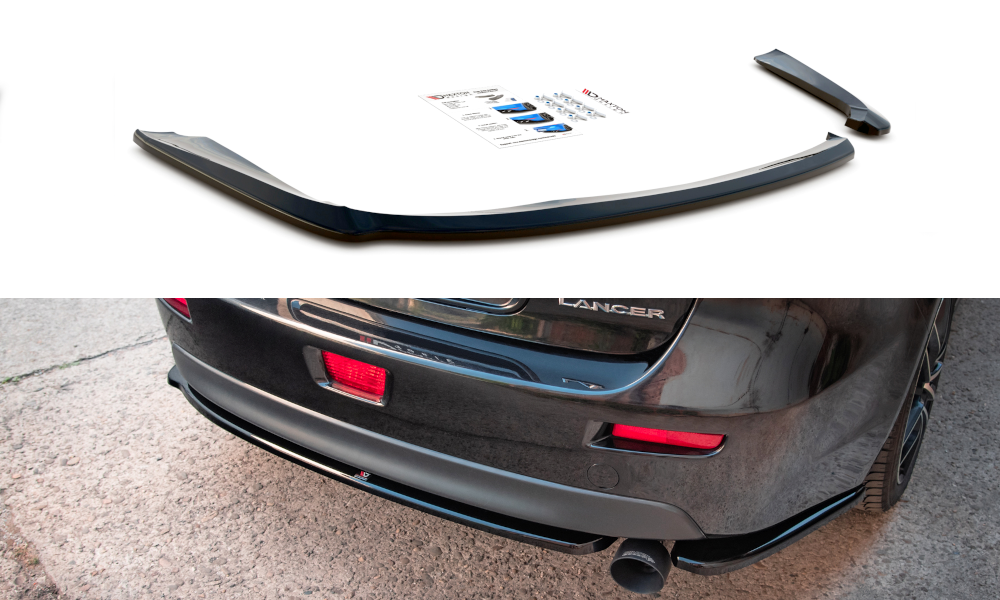 Diffusor Flaps passend für Mistubishi Lancer Sportback Mk8 schwarz Hochglanz