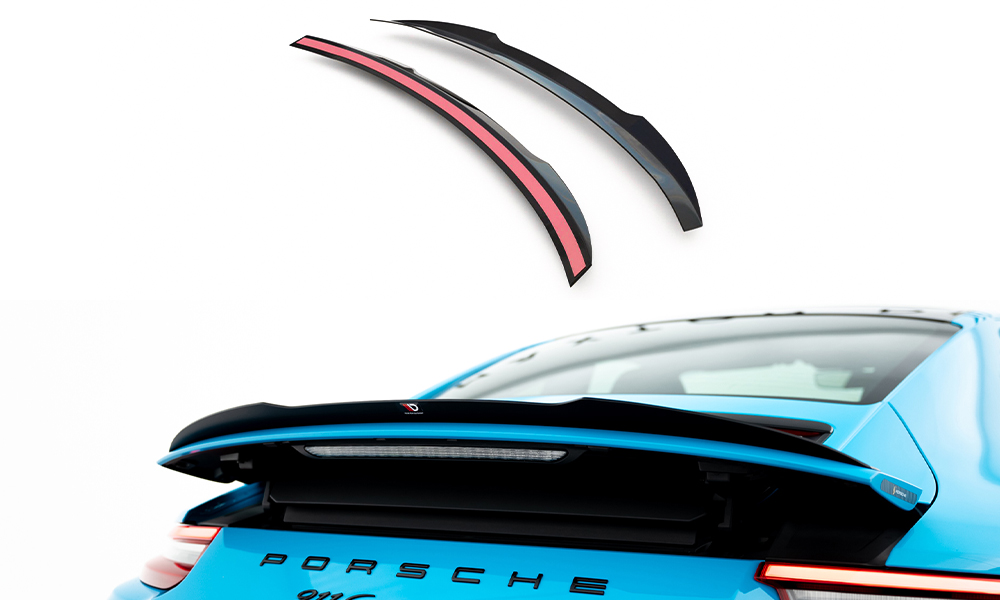 Spoiler CAP für Porsche 911 Carrera 991 Facelift schwarz Hochglanz