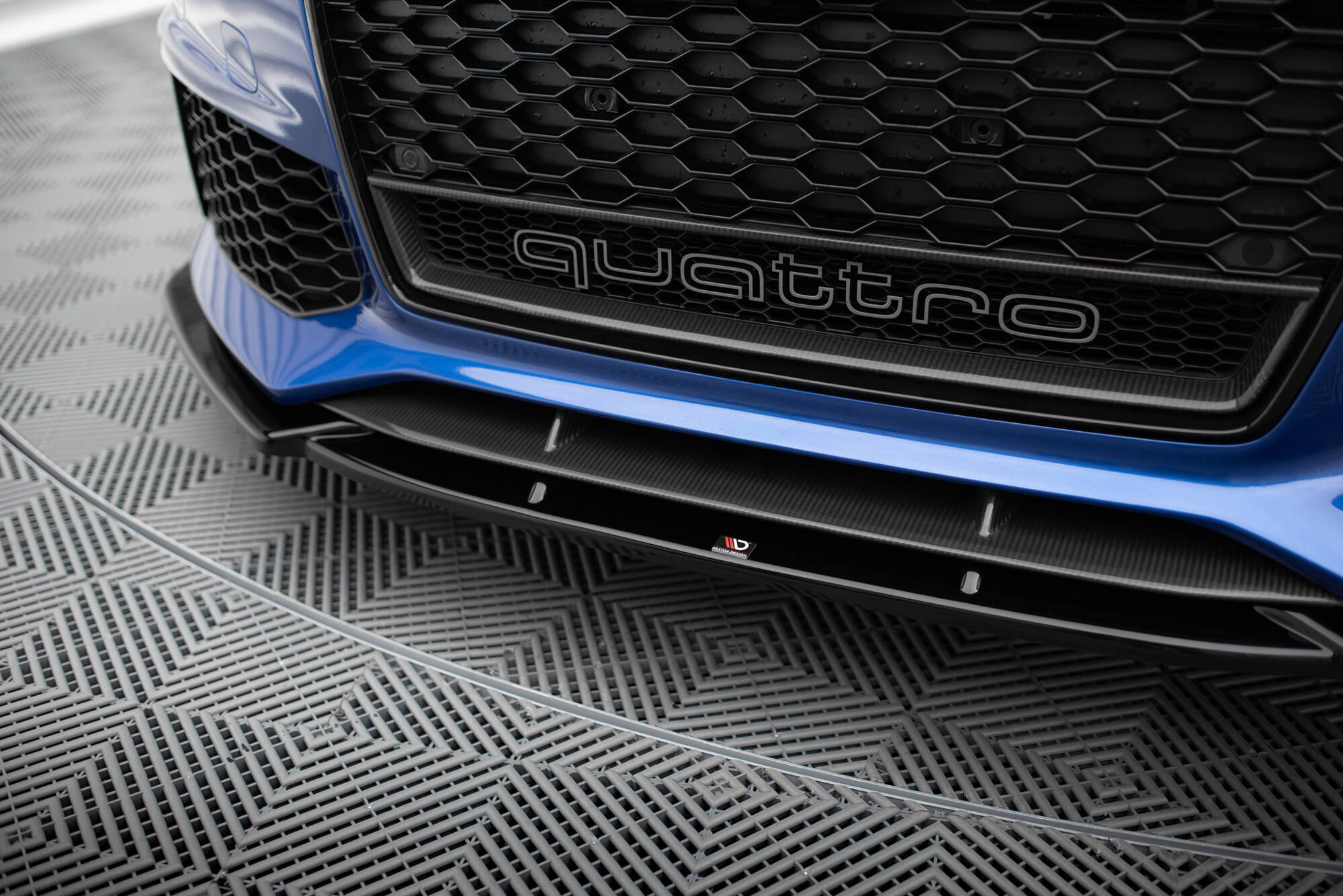 Street+ Spoilerlippe Front Ansatz V.4 passend für Audi RS6 C7 / C7 FL schwarz Hochglanz