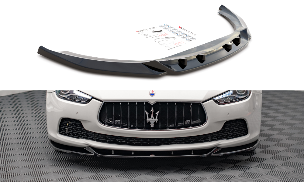 Frontlippe V.1 passend für Maserati Ghibli Mk3 schwarz Hochglanz