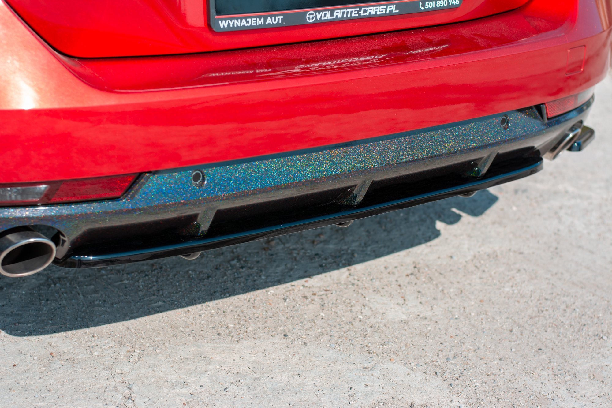 Mittlerer Diffusor Heck Ansatz für mit einem vertikalem balken Peugeot 508 SW Mk2 Carbon Look