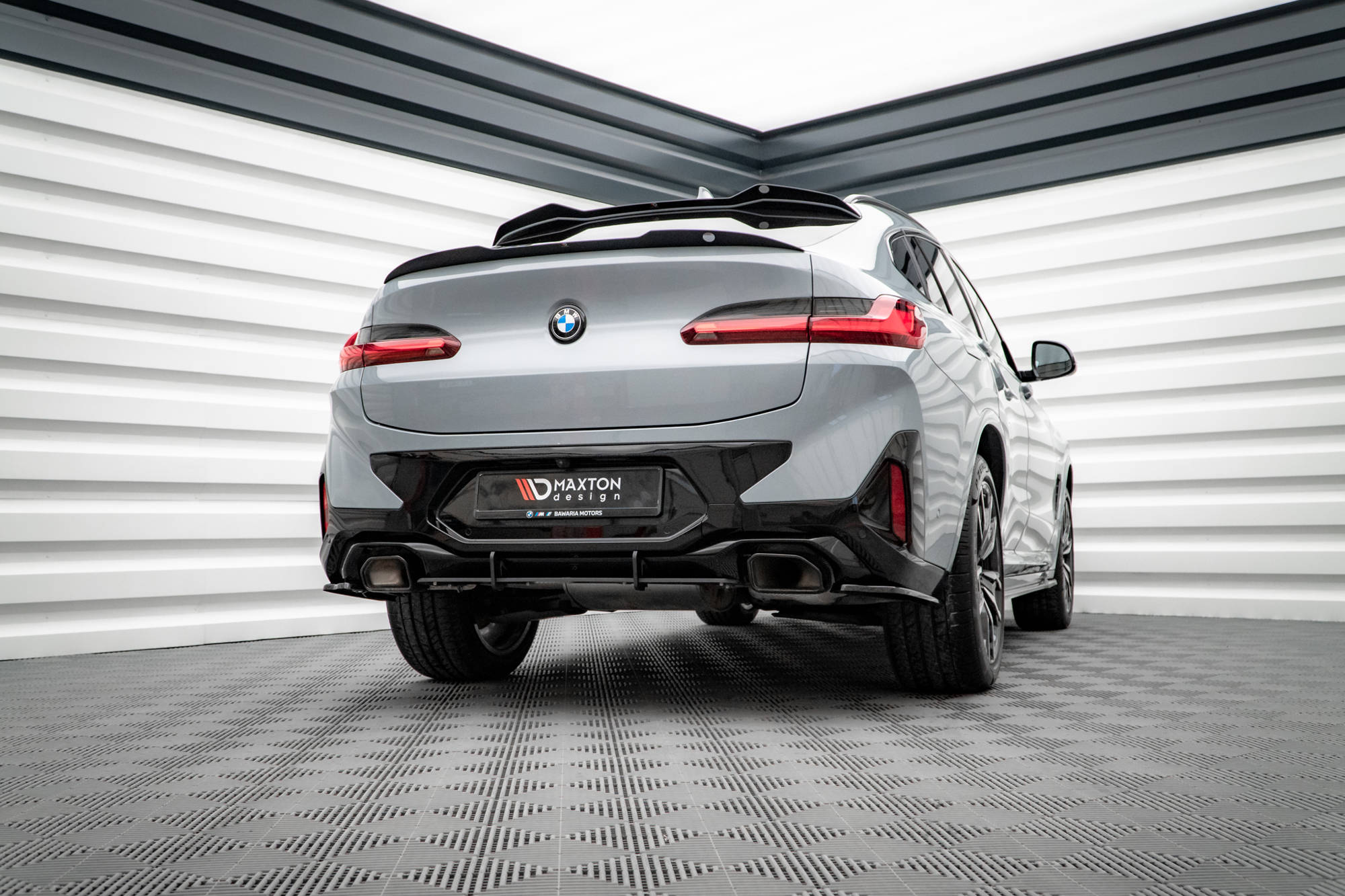 Street Pro Heckschürze Heck Ansatz Diffusor passend für BMW X4 M-Paket G02 M-Paket rot