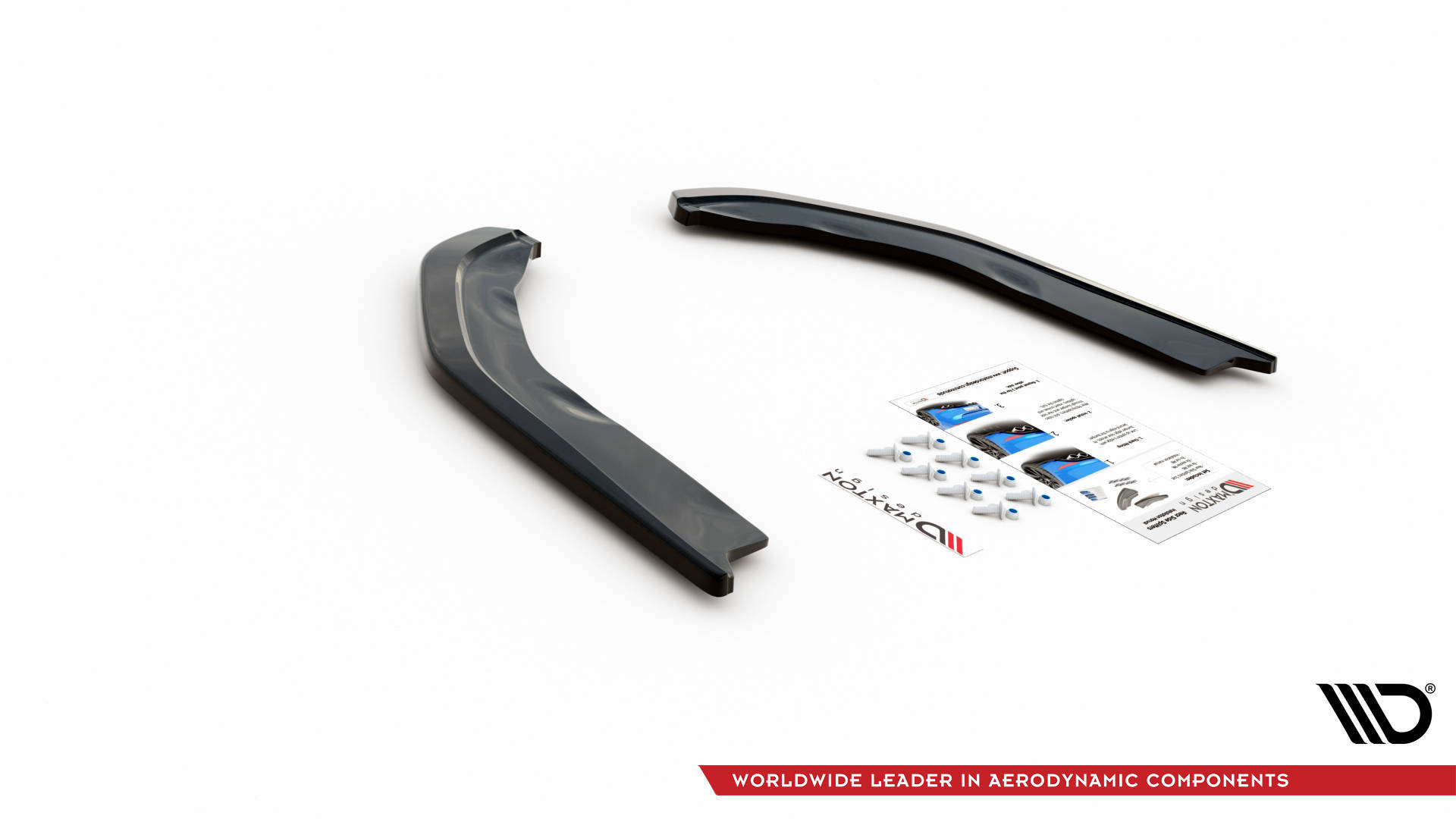 Street+ Heck Ansatz Flaps V.1 passend für BMW M3 Limousine / Touring G80 / G81 schwarz Hochglanz