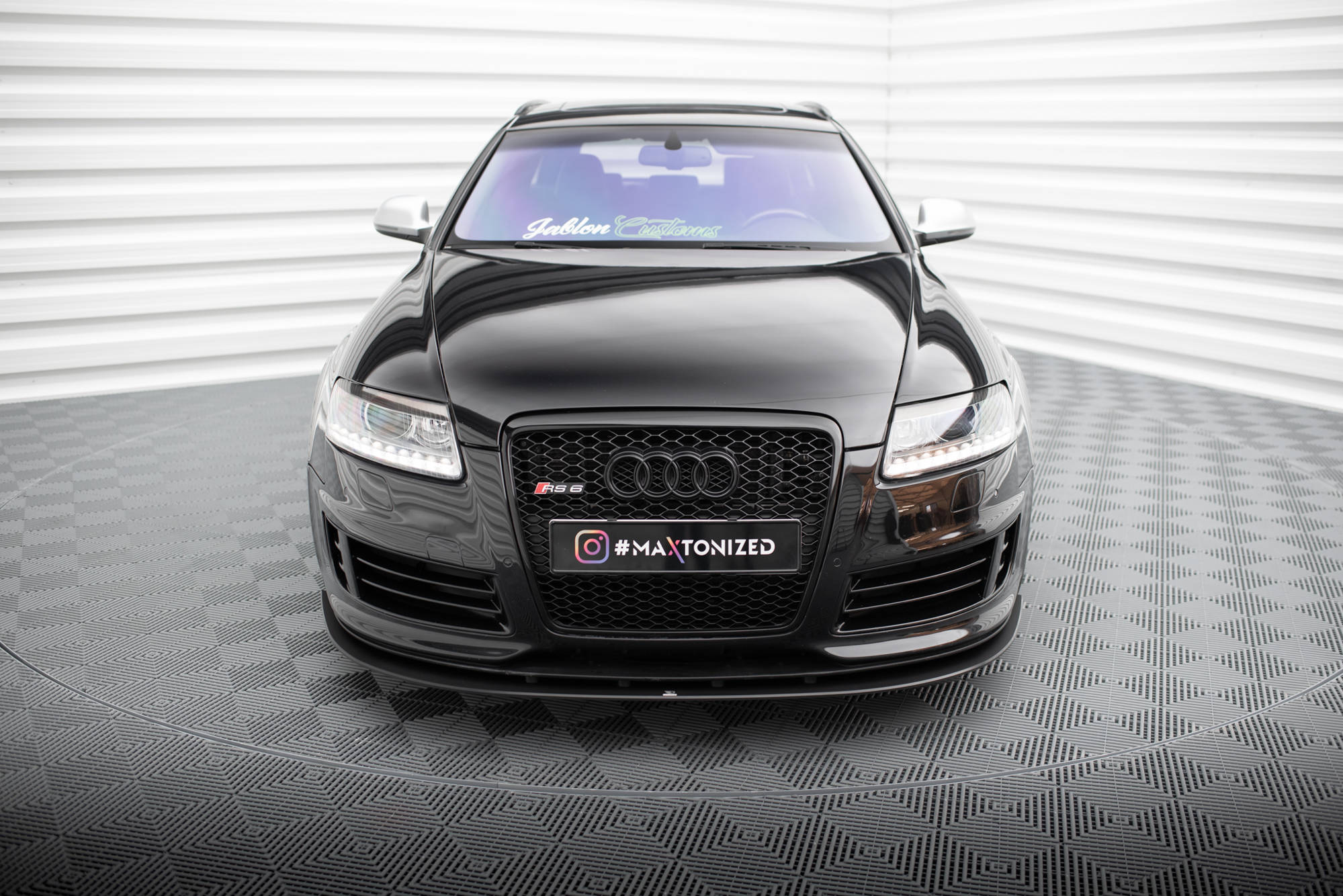 Street Pro Spoilerlippe Front Ansatz passend für Audi RS6 Avant C6 rot