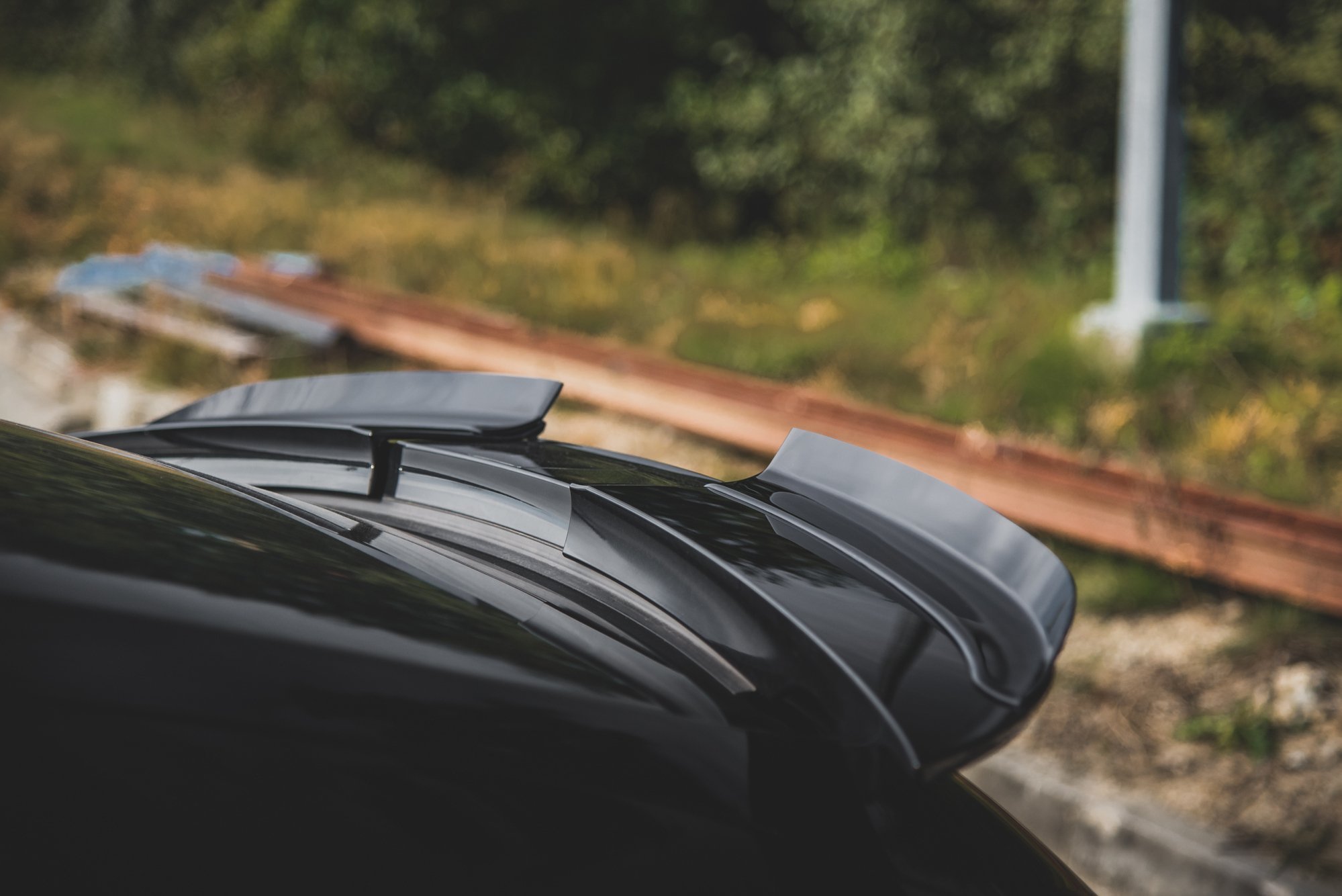 Heck Spoiler Aufsatz Abrisskante passend für Porsche Panamera Turbo 970 FL schwarz Hochglanz