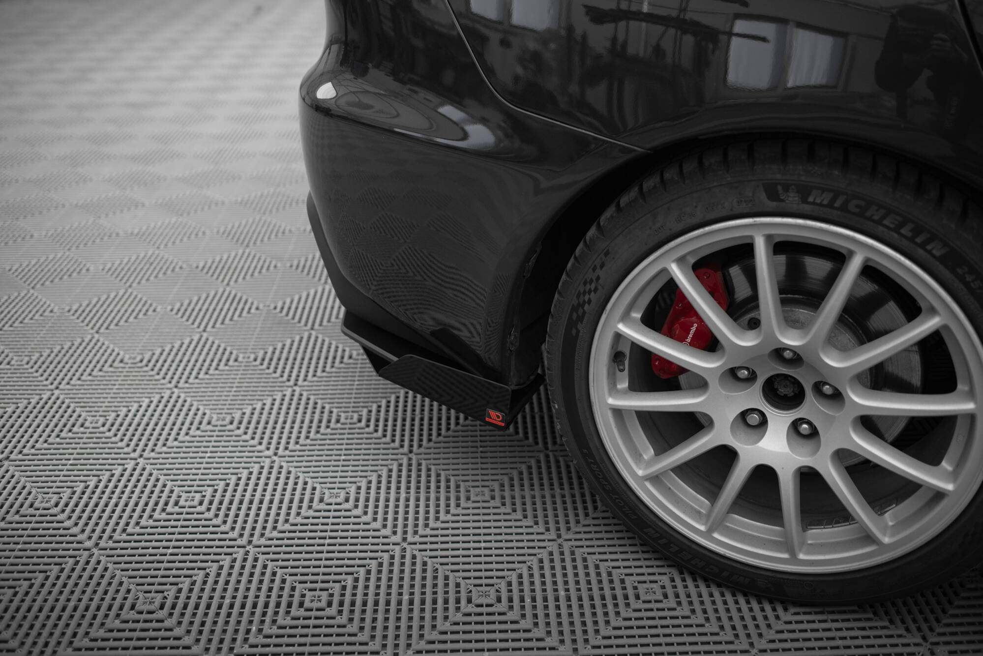 Diffusor Flaps passend für Mitsubishi Lancer EVO X schwarz Hochglanz