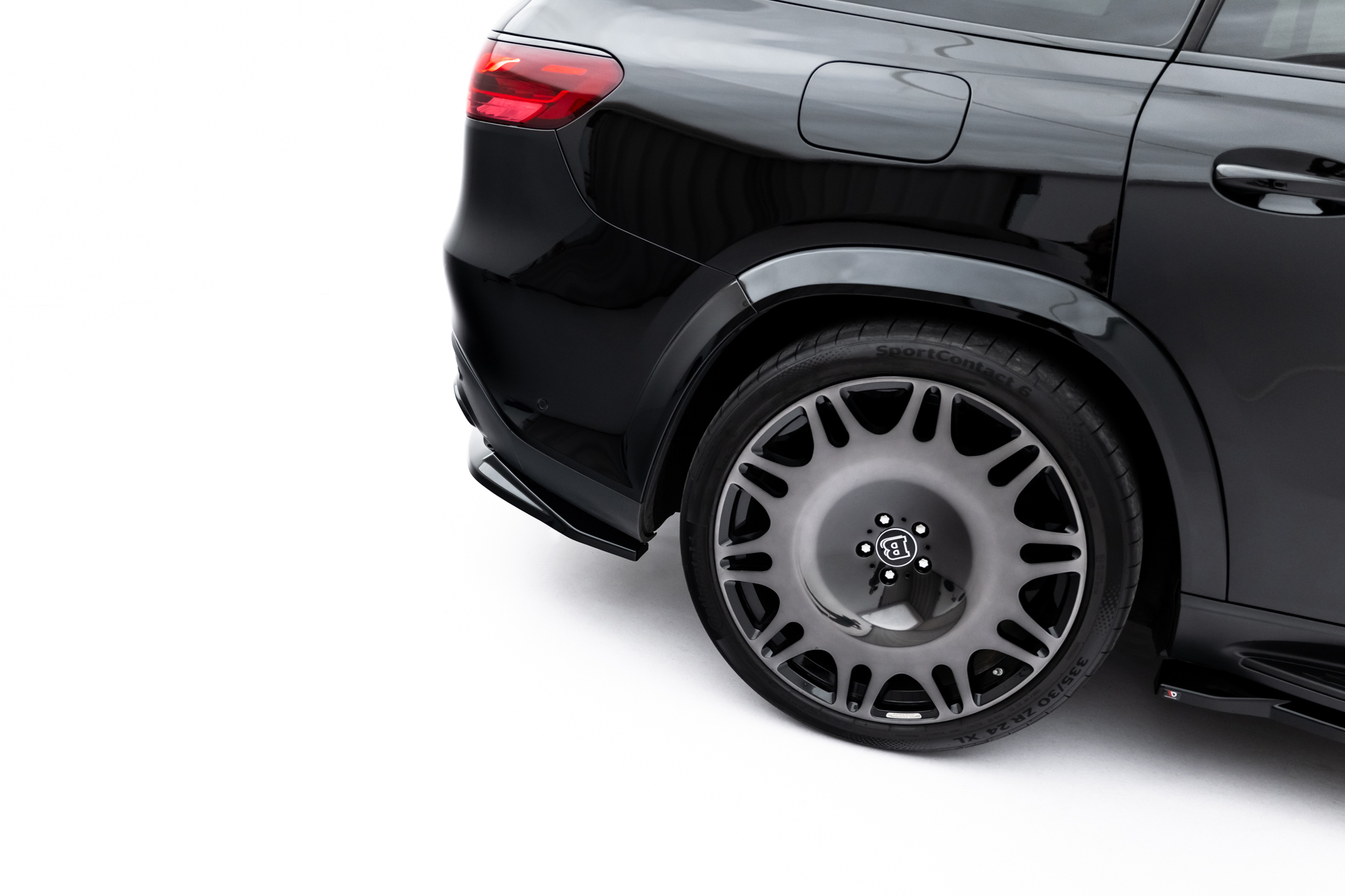 Street+ Mittlerer Diffusor RACE Heck Ansatz V.2 passend für Mercedes GLS AMG-Line X167 schwarz Hochglanz