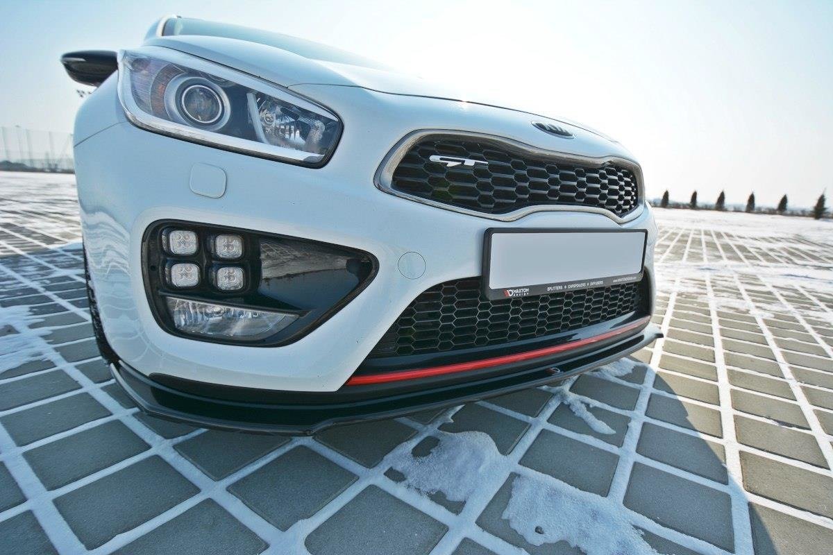 Street+ Spoilerlippe Front Ansatz V.1 passend für Kia Ceed / PRO Ceed GT MK2 schwarz Hochglanz