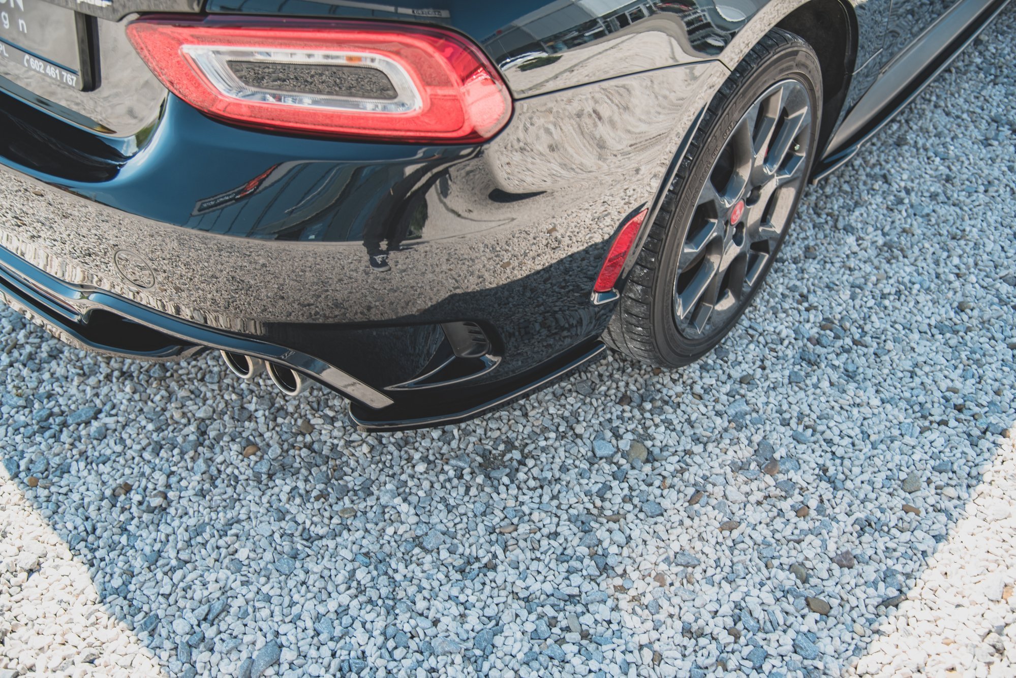 Diffusor Flaps passend für ABARTH 124 Spider schwarz Hochglanz