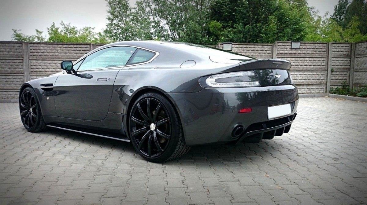 Seitenschweller Ansatz Paar passend für Aston Martin V8 VANTAGE schwarz Hochglanz