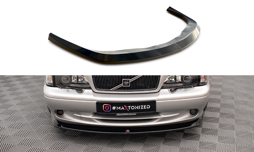 Street+ Spoilerlippe Front Ansatz V.1 passend für Volvo C70 Mk1 schwarz Hochglanz