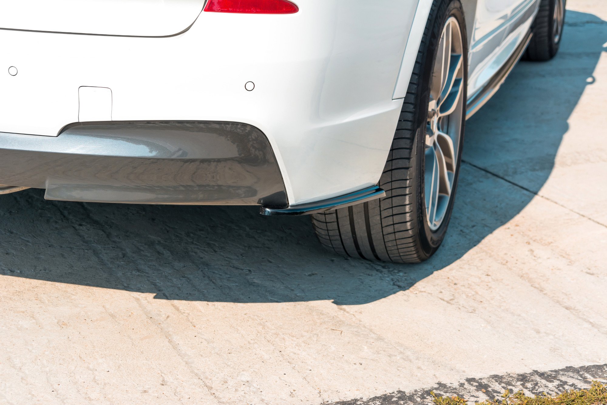 Heck Ansatz Flaps Diffusor für BMW X3 M-Paket F25 Facelift schwarz Hochglanz