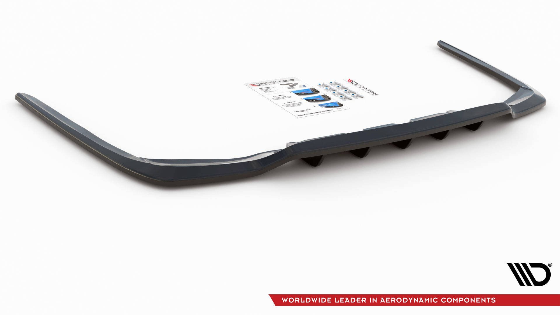 Mittlerer Cup Diffusor DTM Look Heck Ansatz für Lexus LS Mk4 Facelift schwarz Hochglanz