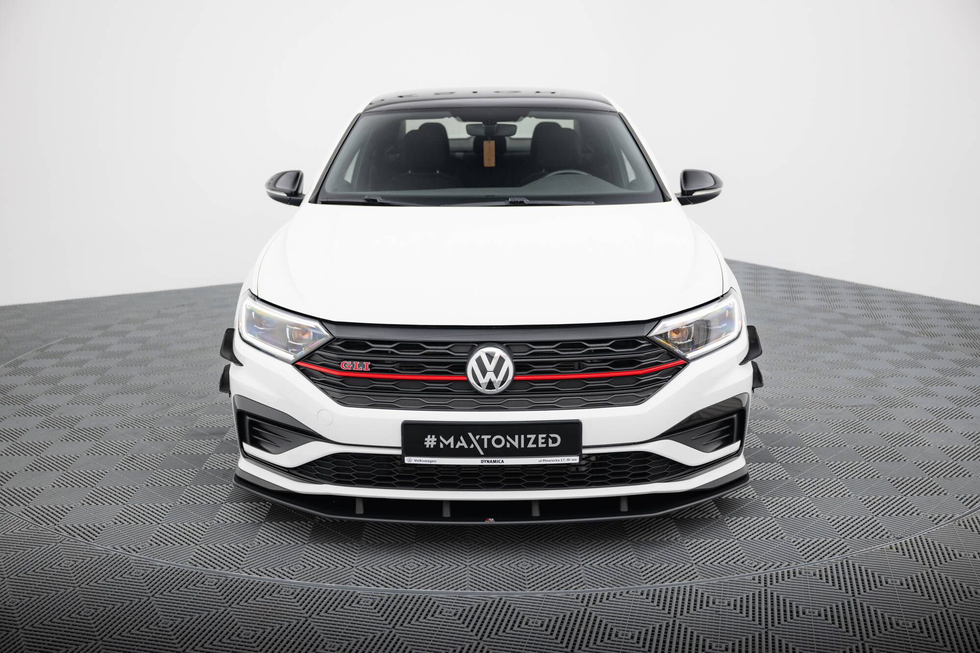 Street Pro Spoilerlippe Front Ansatz passend für VW Jetta GLI Mk7 rot