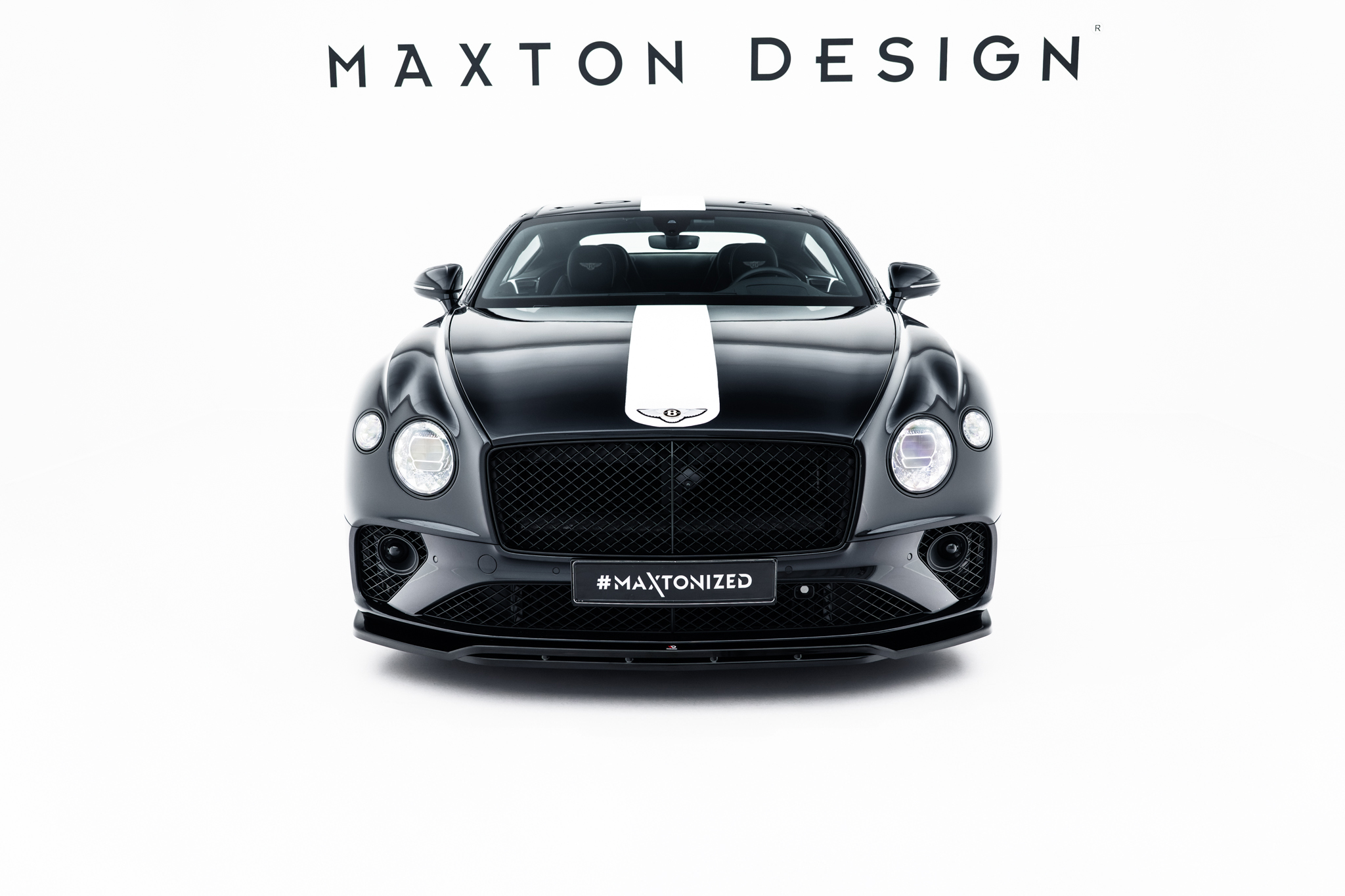 Frontlippe passend für Bentley Continental GT Coupe Mk3 schwarz Hochglanz