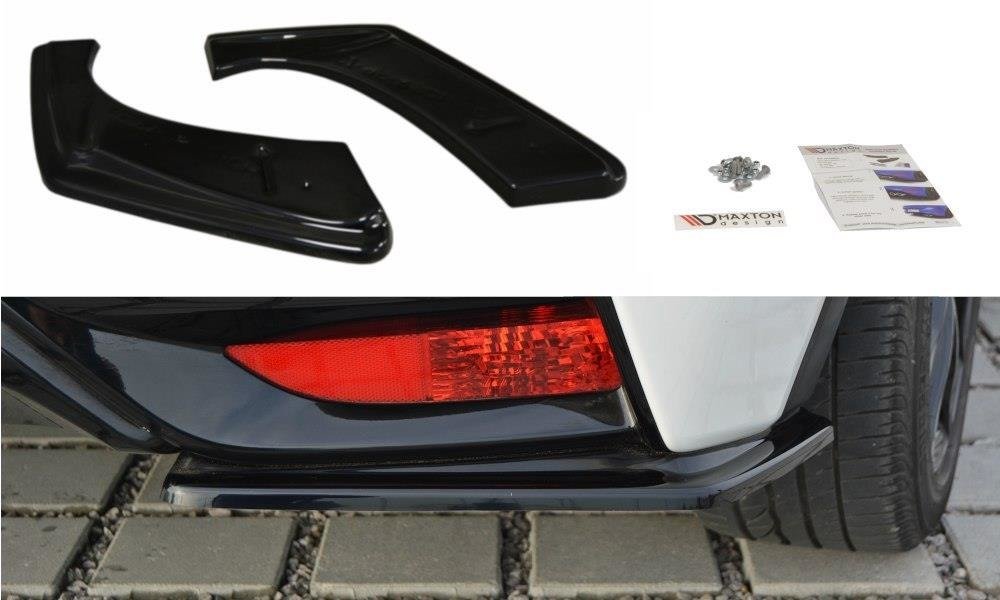 Heck Ansatz Flaps Diffusor für Honda Civic Mk9 Facelift schwarz matt