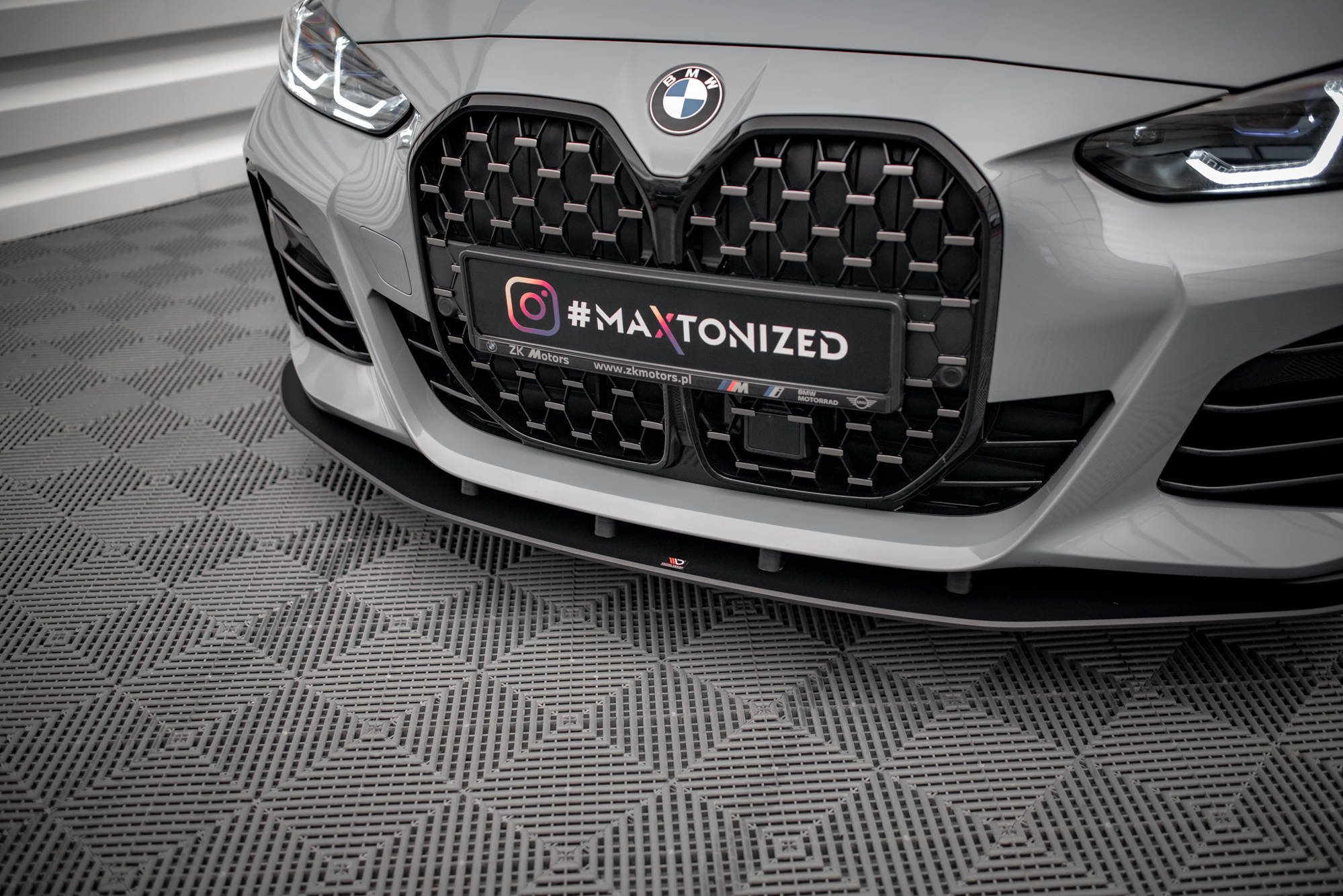 Street Pro Spoilerlippe Front Ansatz passend für BMW 4er Gran Coupe M-Paket G26 rot