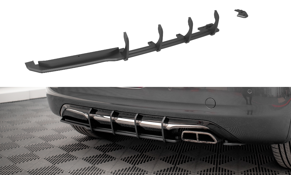 Street Pro Heckschürze Heck Ansatz Diffusor passend für Peugeot 208 GTi Mk1 rot