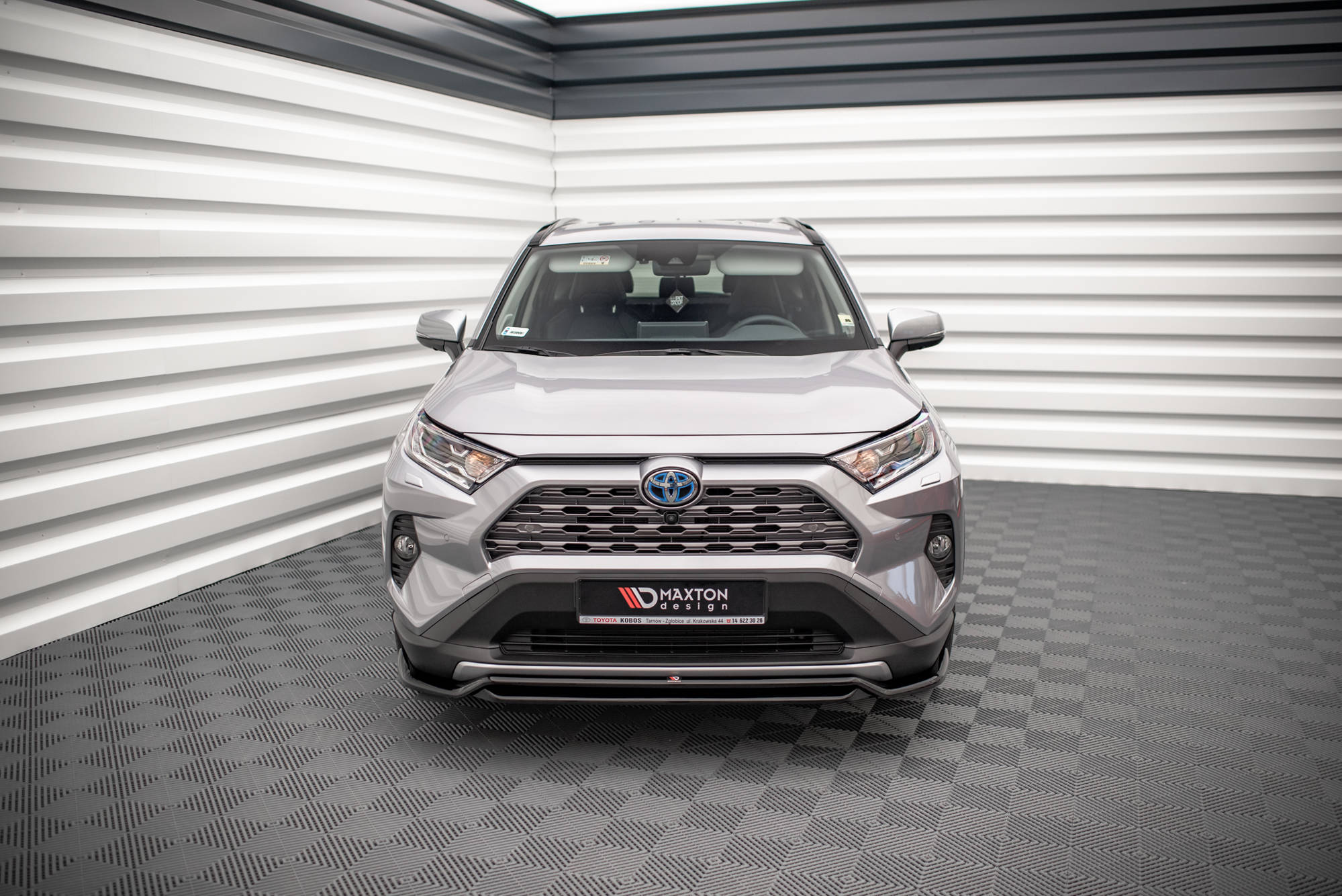 Street+ Spoilerlippe Front Ansatz passend für Toyota RAV4 Mk5 schwarz Hochglanz