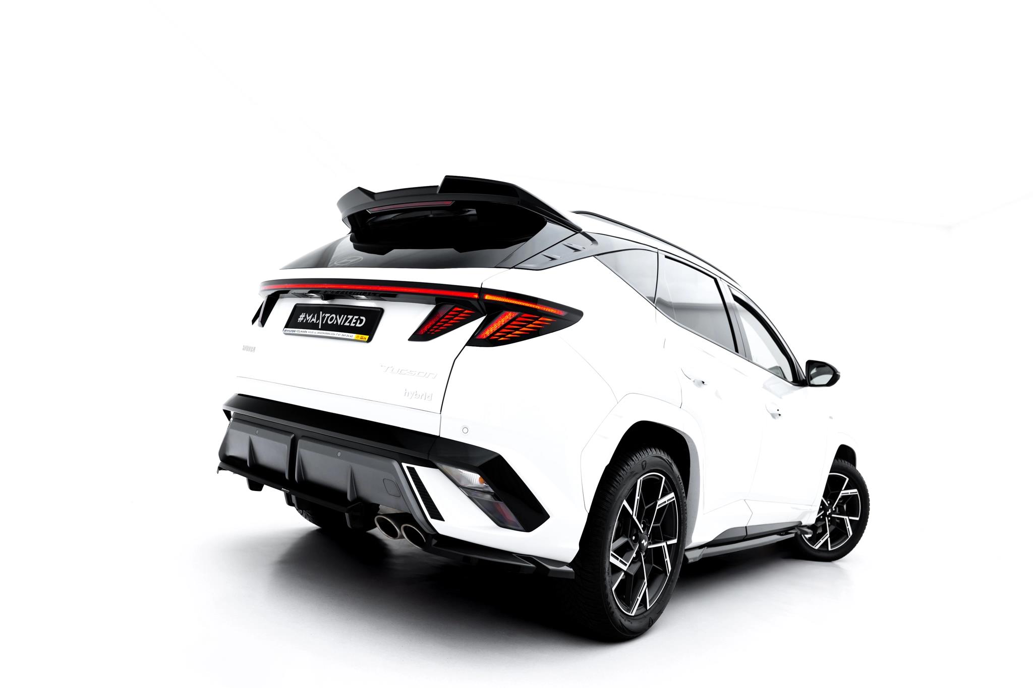 Diffusor Heckansatz passend für Hyundai Tucson N-Line Mk4 Facelift schwarz Hochglanz